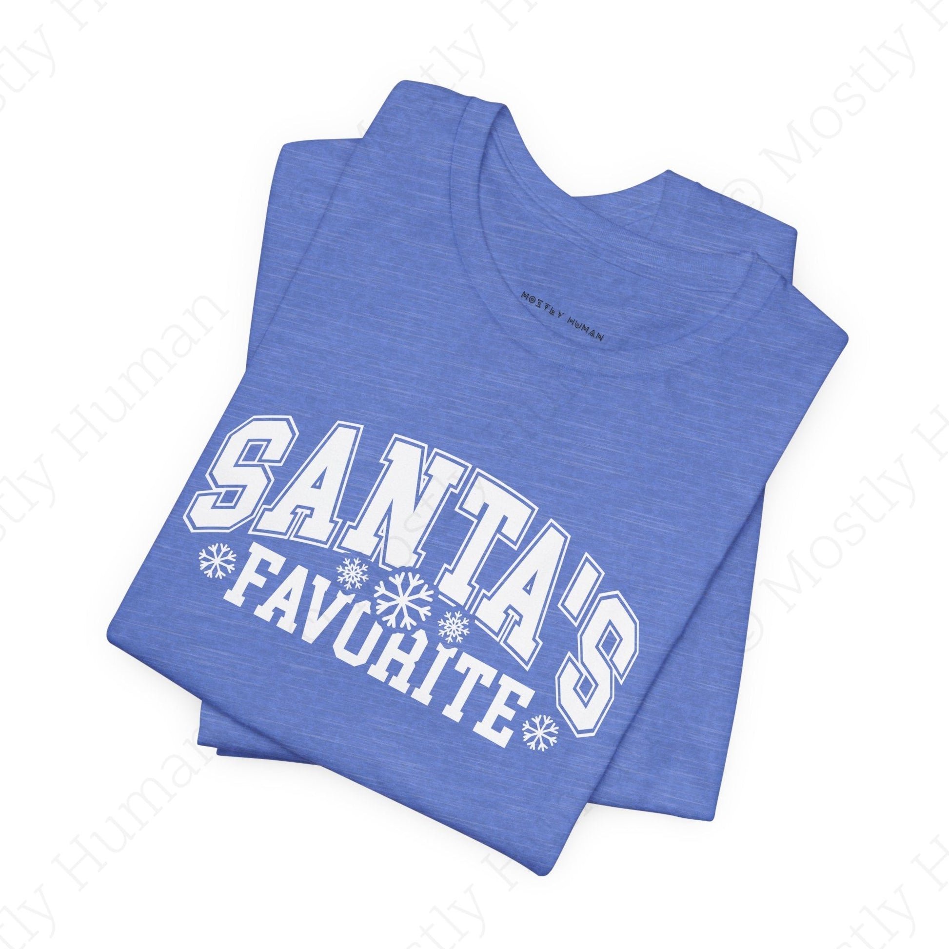 Santa's Favorite | Heather Columbia Blue Unisex | Mostly Human