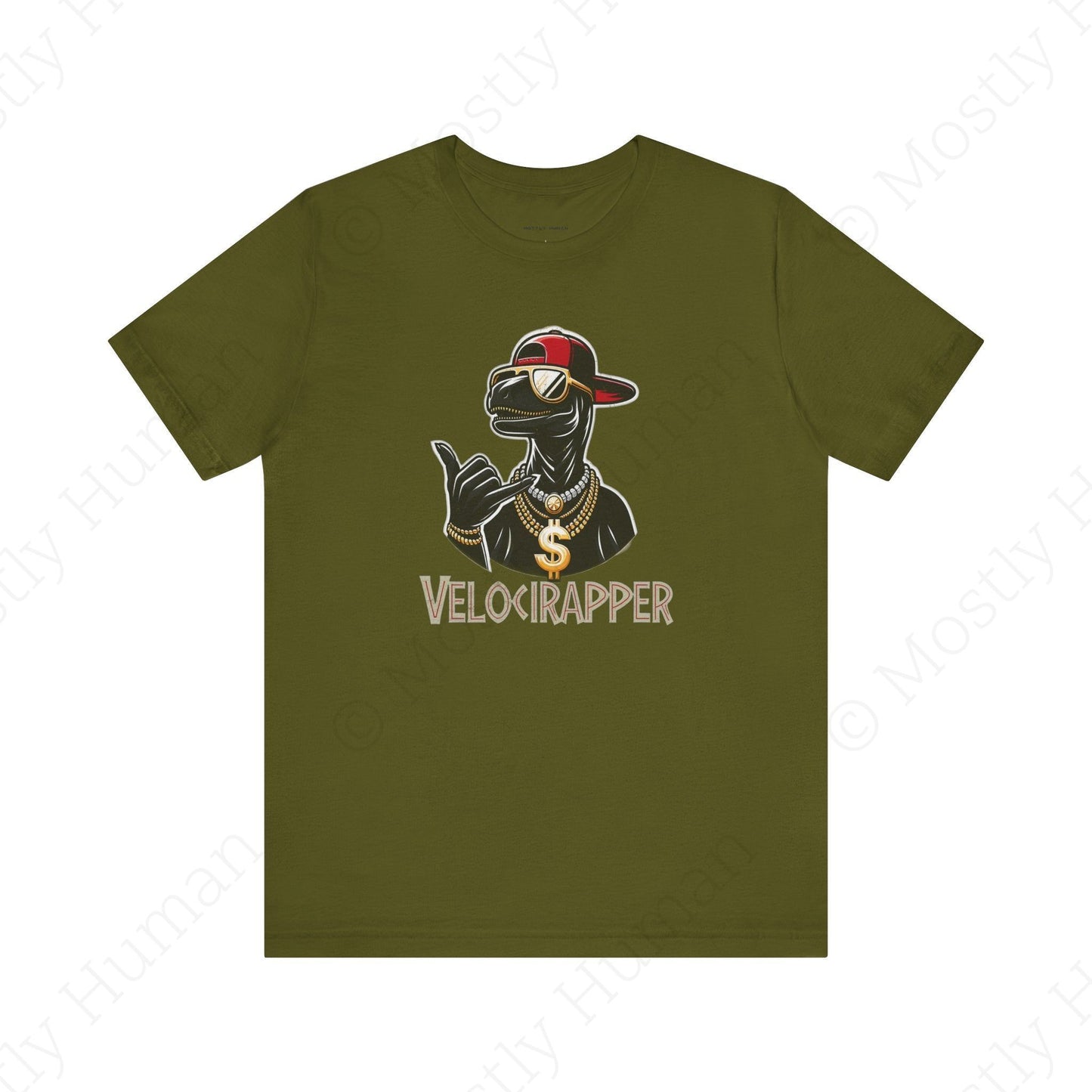 Velocirapper Dinosaur | Olive Unisex | Mostly Human