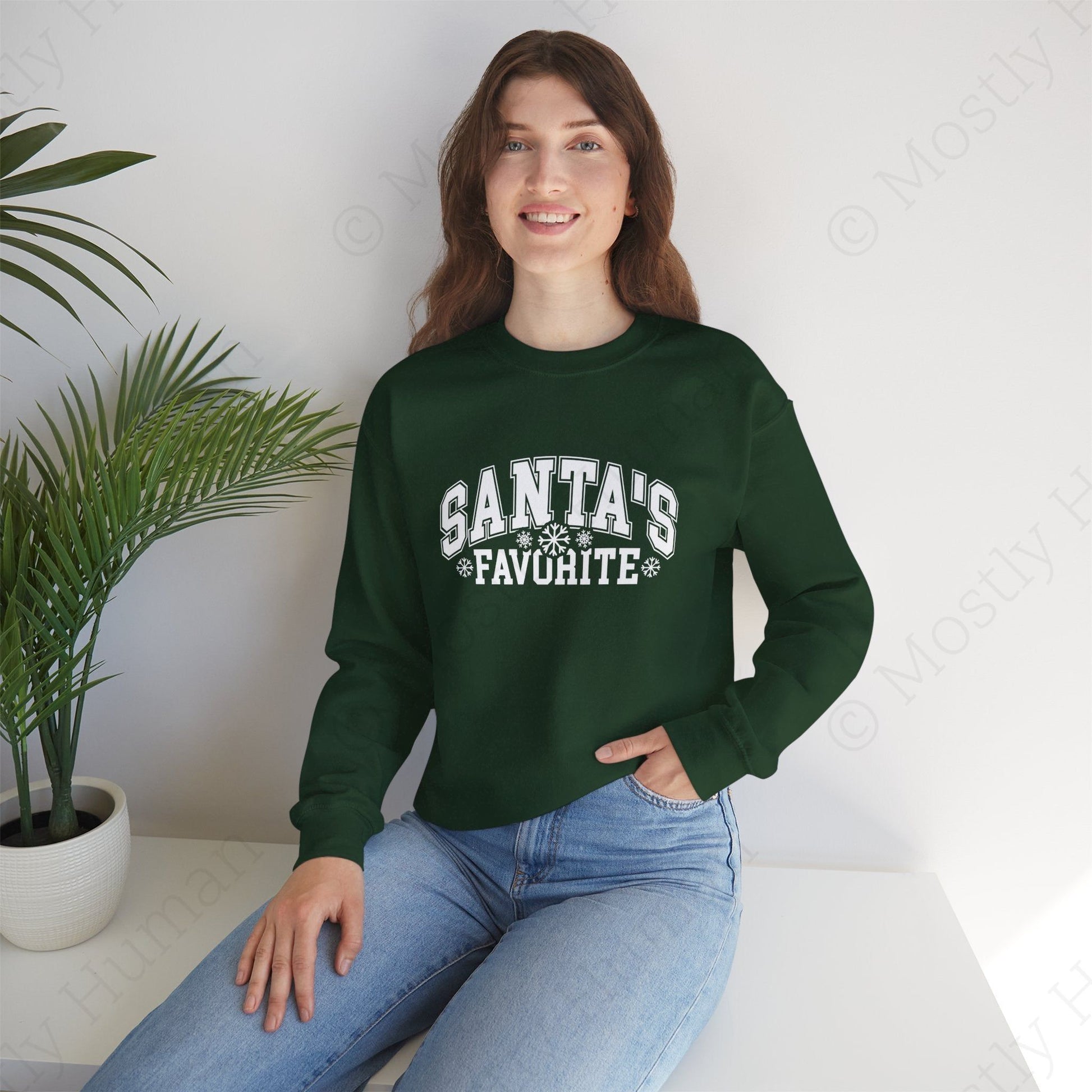 Santa's Favorite | Forest Green Unisex | Mostly Human