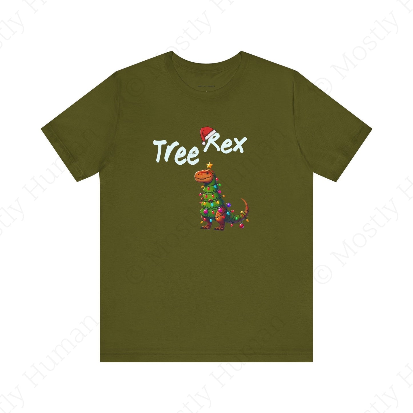 Tree Rex Christmas | Olive Unisex | Mostly Human