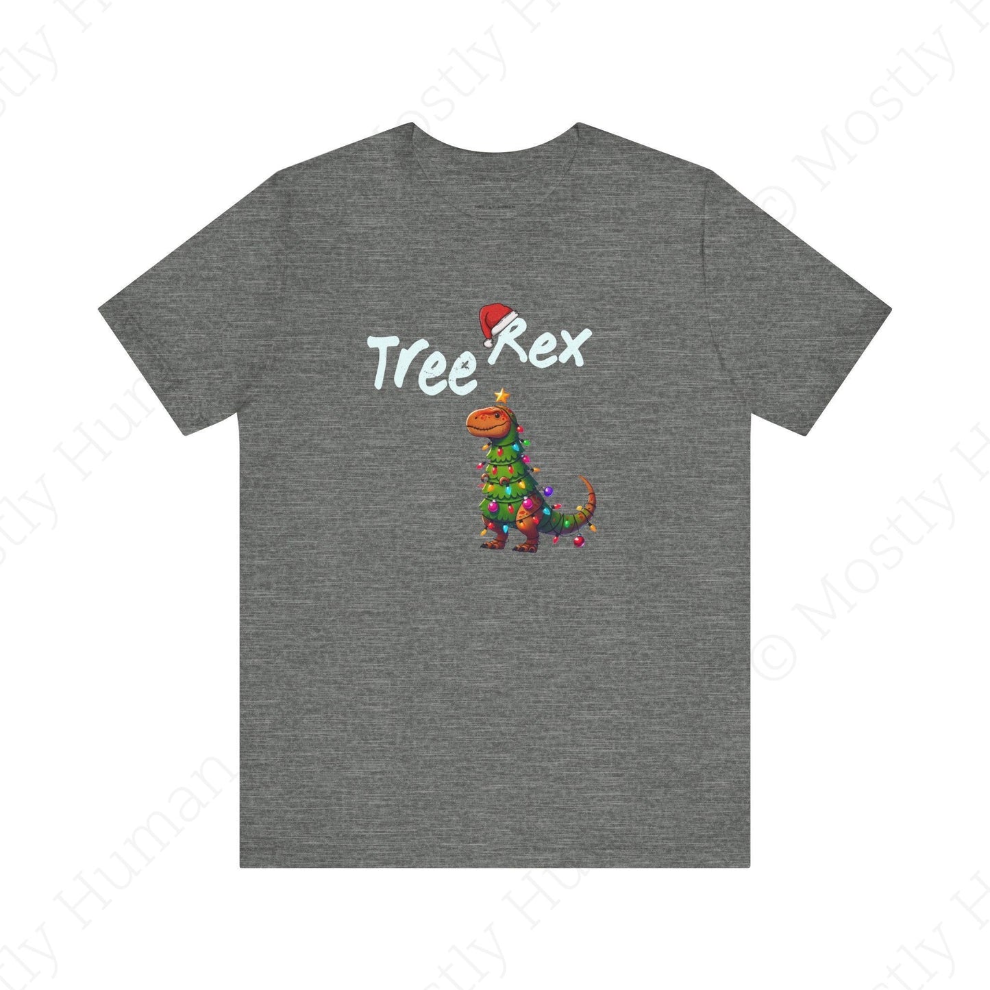 Tree Rex Christmas | Deep Heather Unisex | Mostly Human