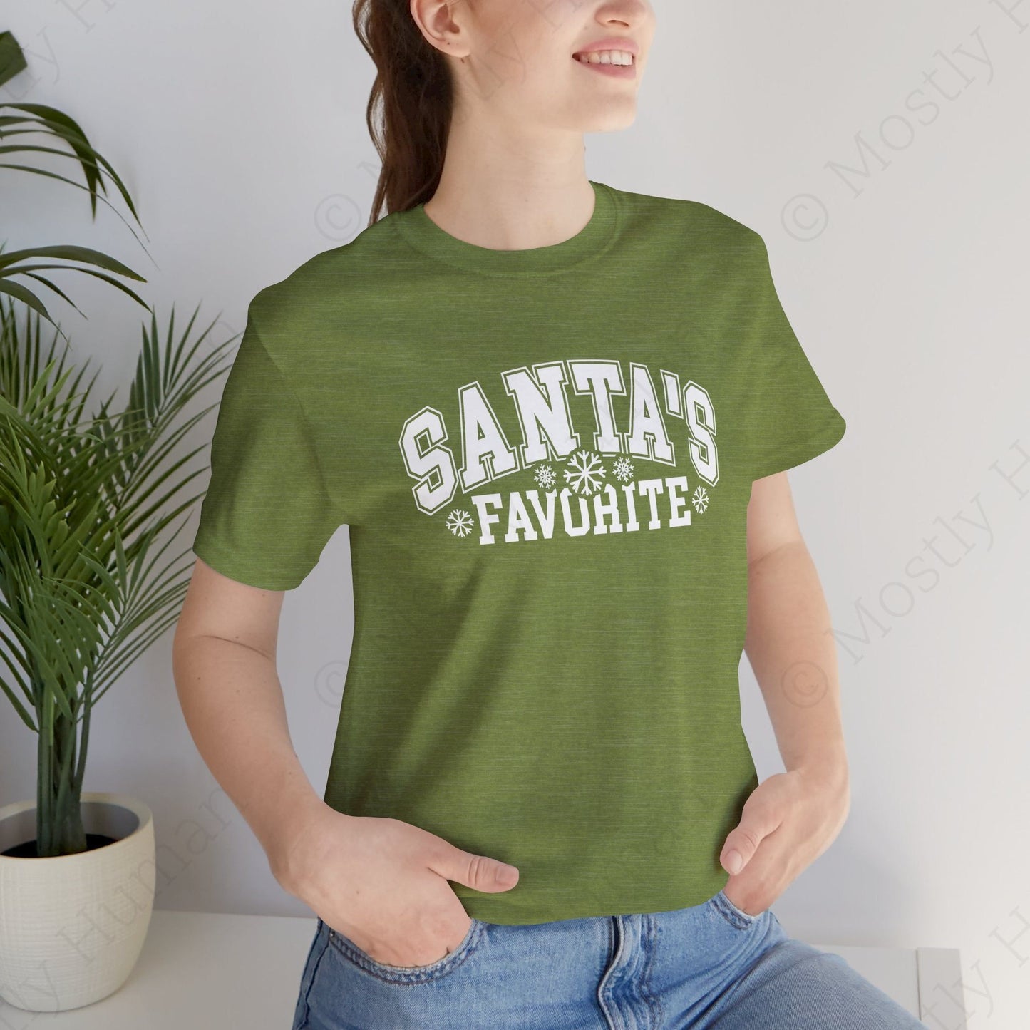 Santa's Favorite | Heather Green Unisex | Mostly Human