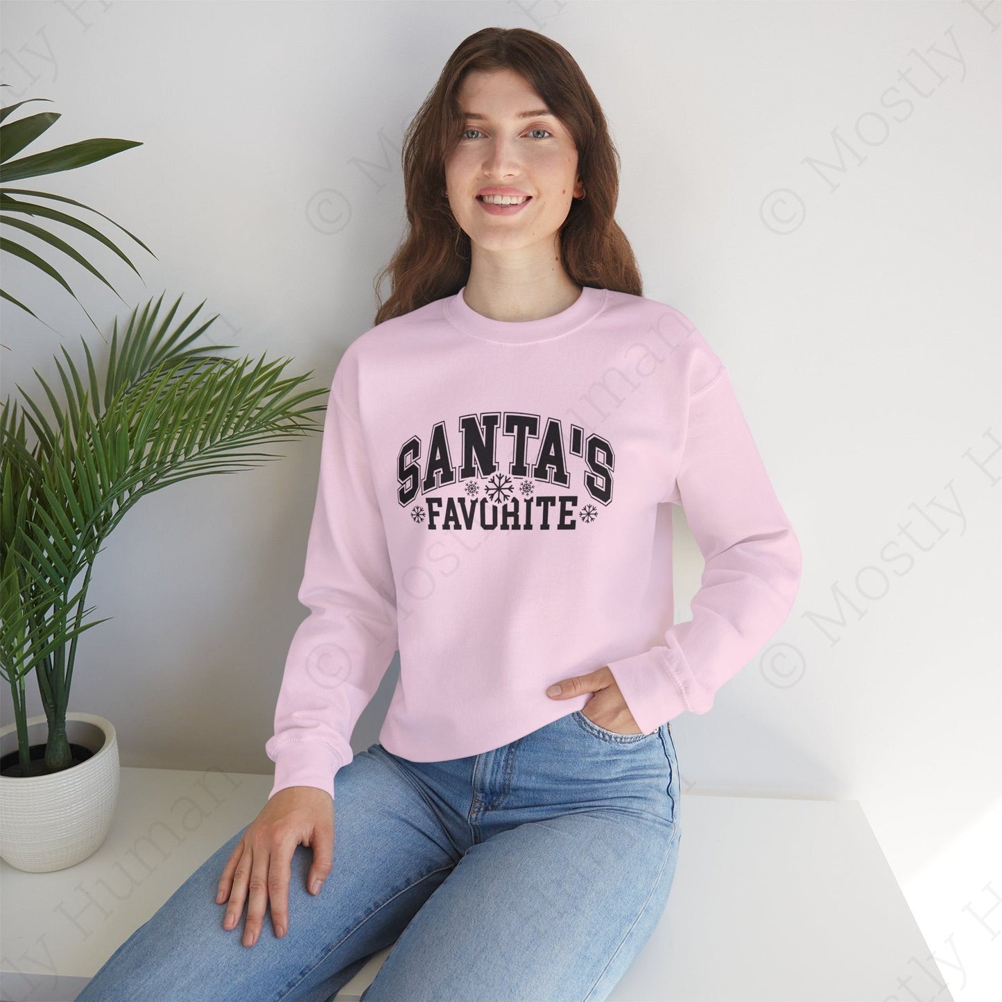 Santa's Favorite | Light Pink Unisex | Mostly Human