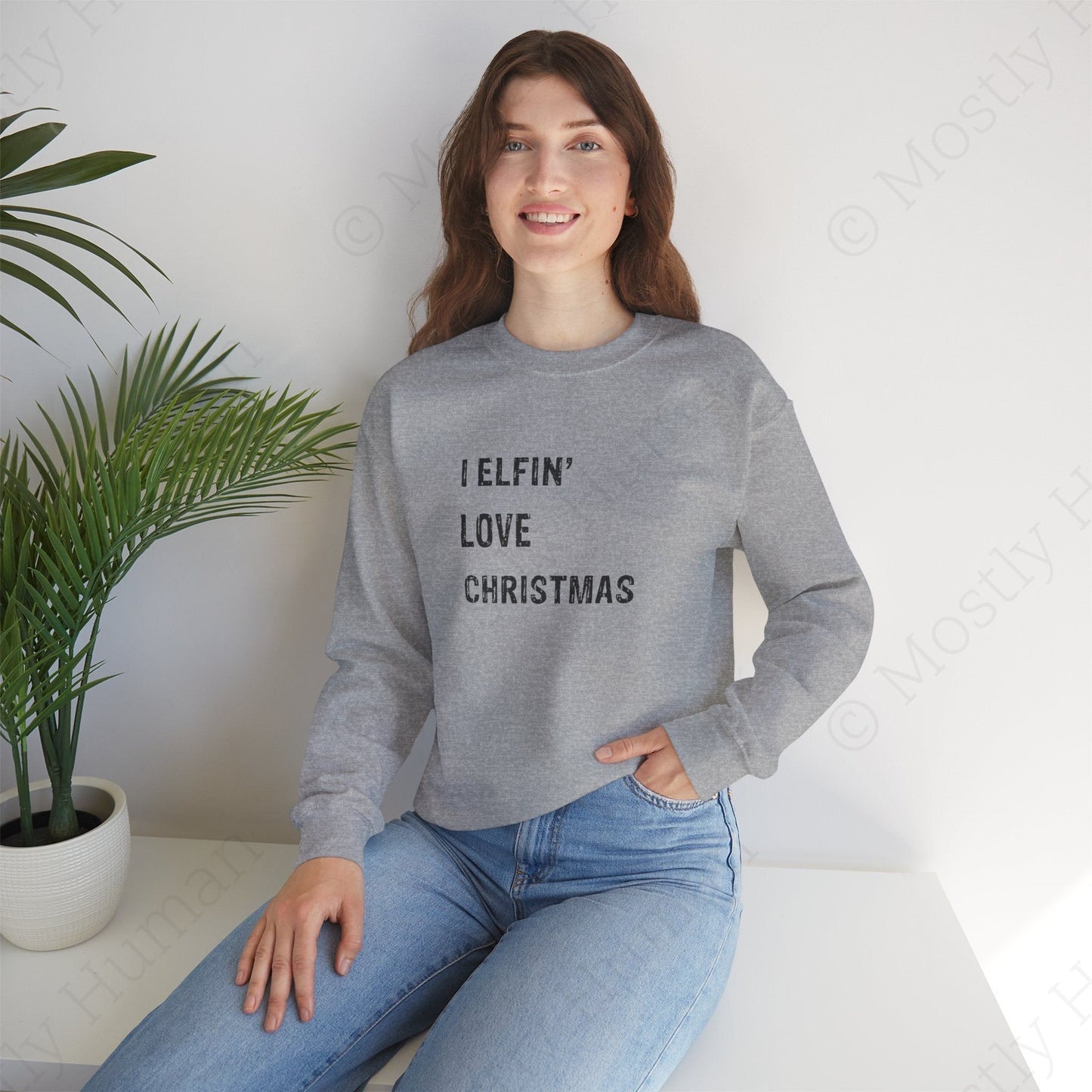 I Elfin' Love Christmas | Sport Grey Unisex | Mostly Human