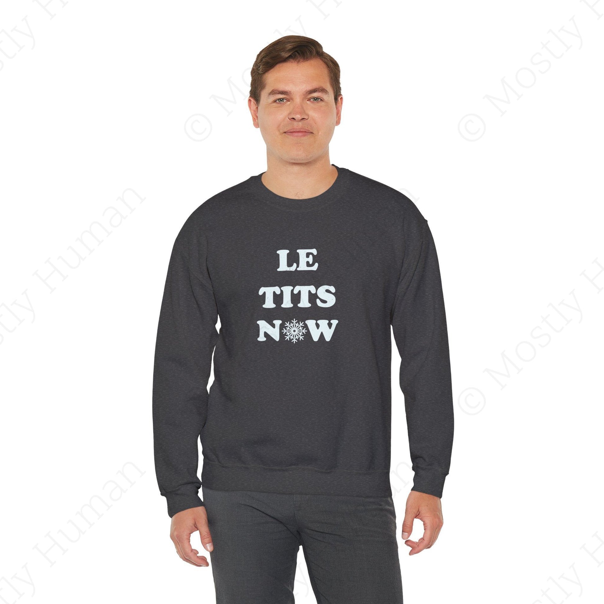 Le Tits Now | Dark Heather Unisex | Mostly Human