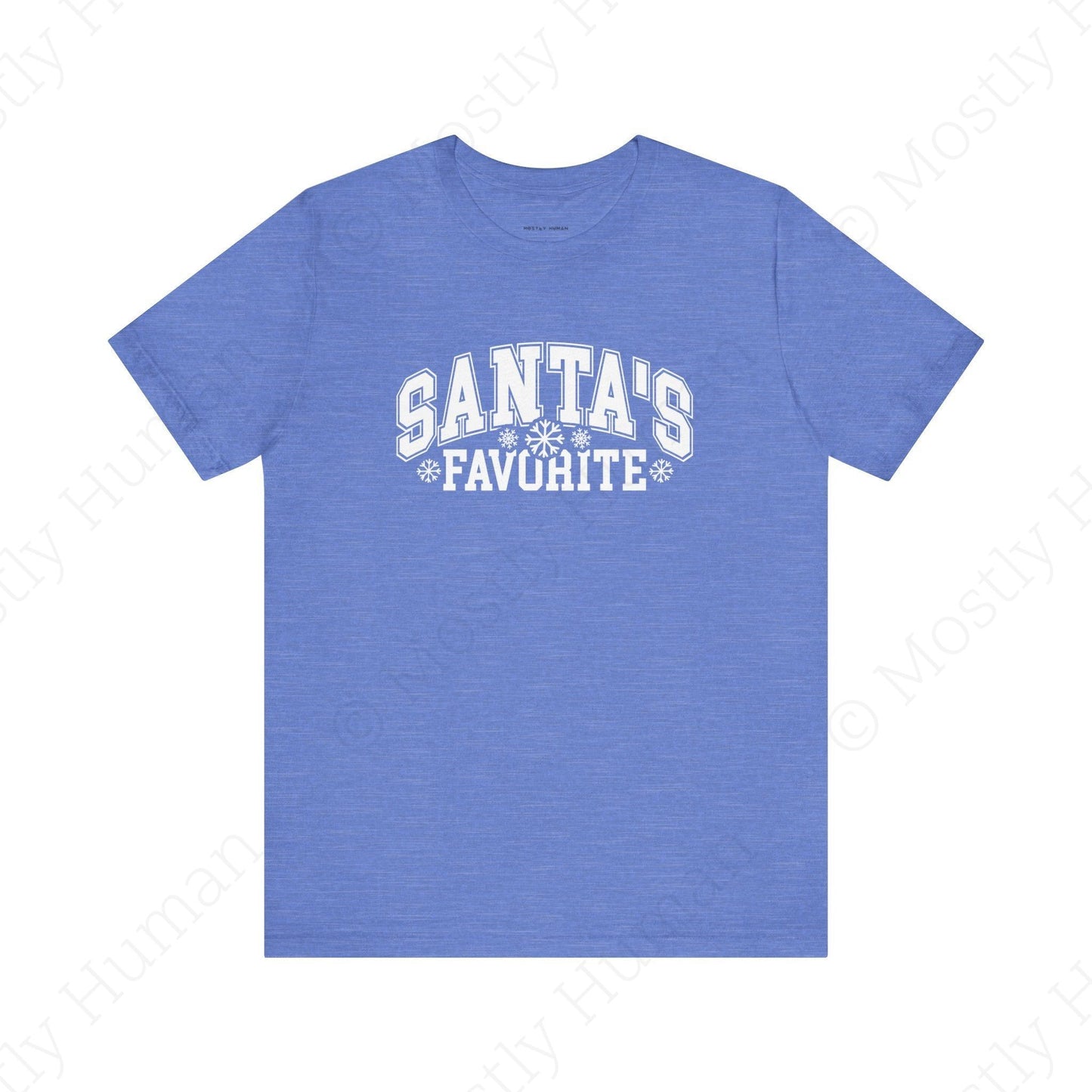 Santa's Favorite | Heather Columbia Blue Unisex | Mostly Human