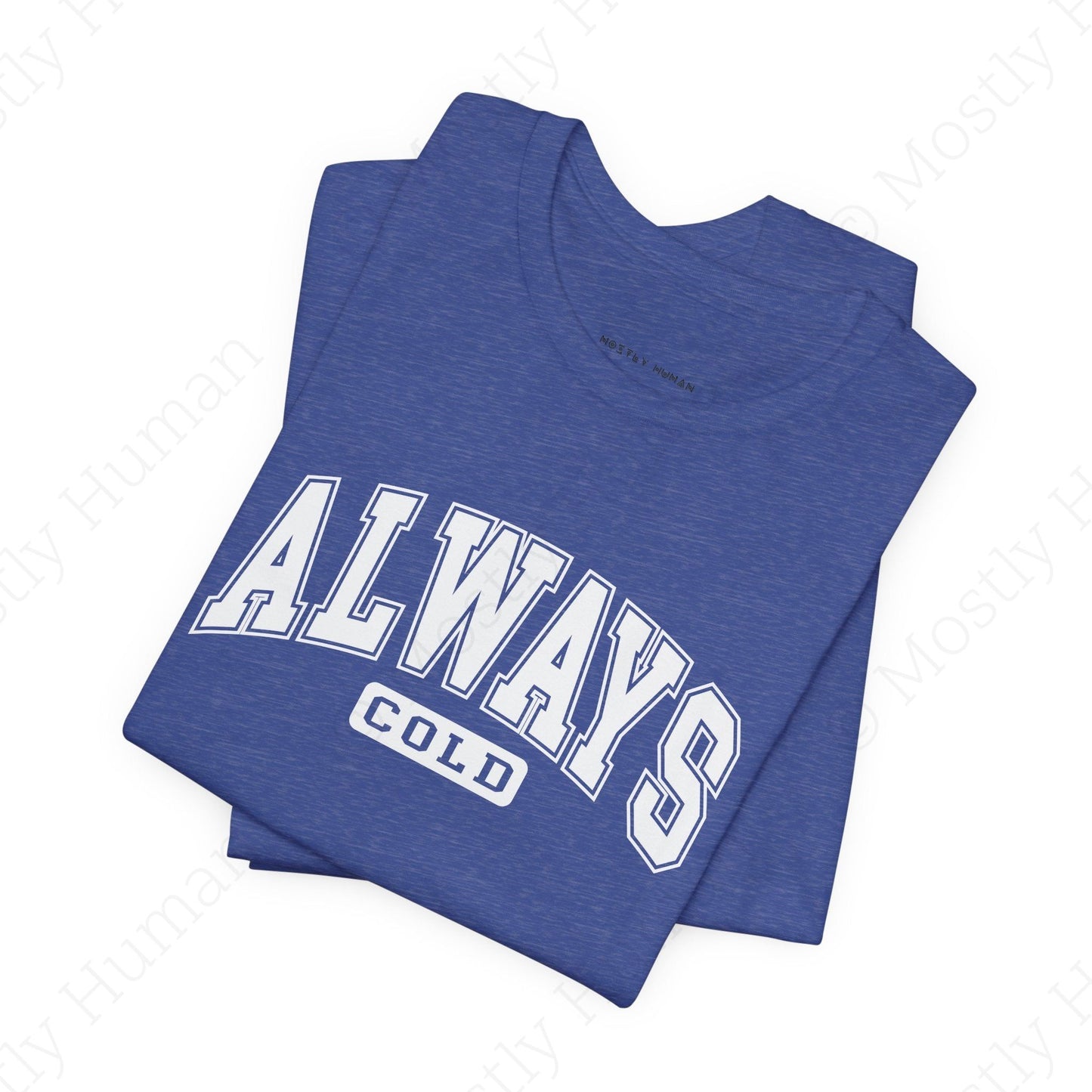 Always Cold | Heather True Royal Unisex | Mostly Human