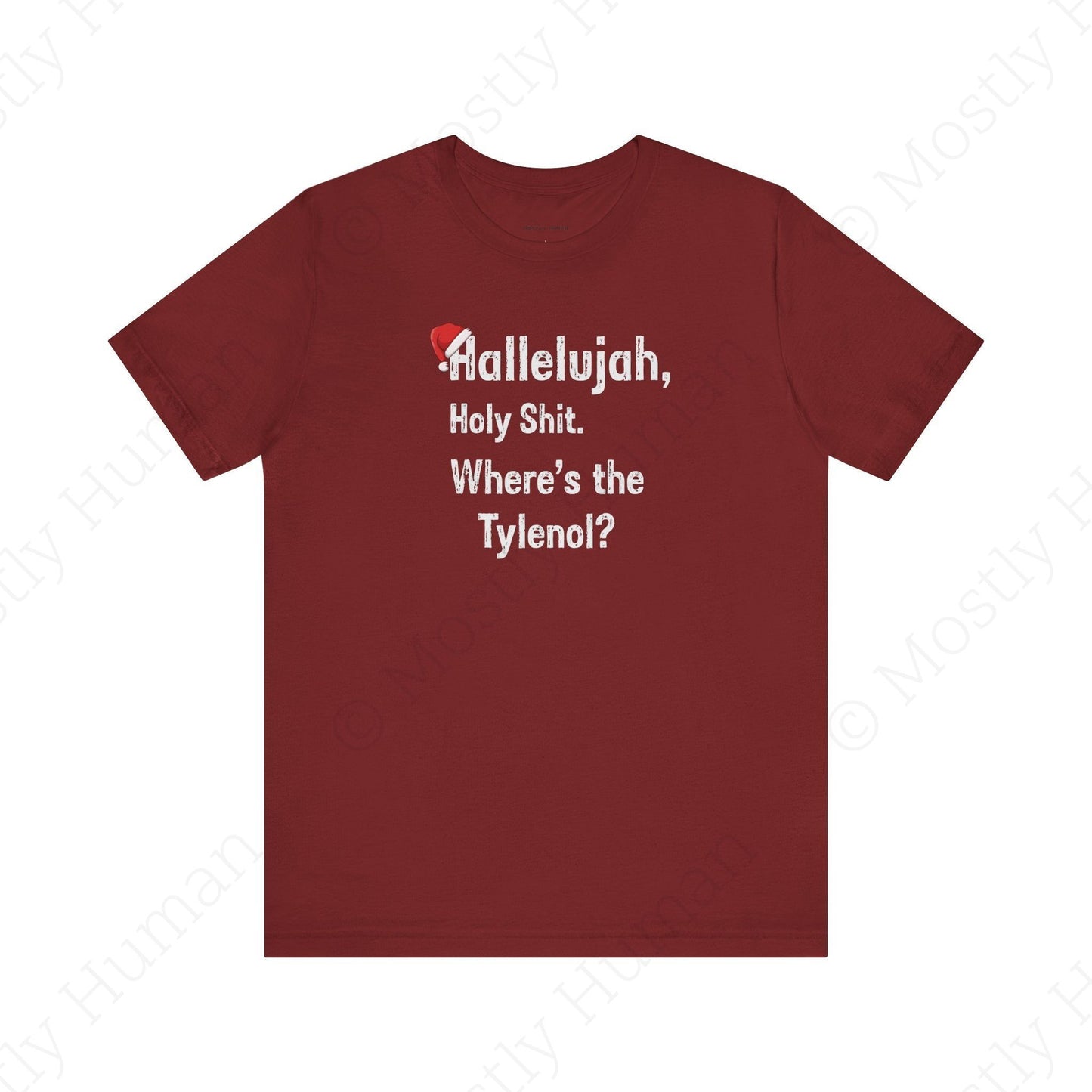 Hallelujah, Holy Sh*t – Funny Christmas | Cardinal Unisex | Mostly Human