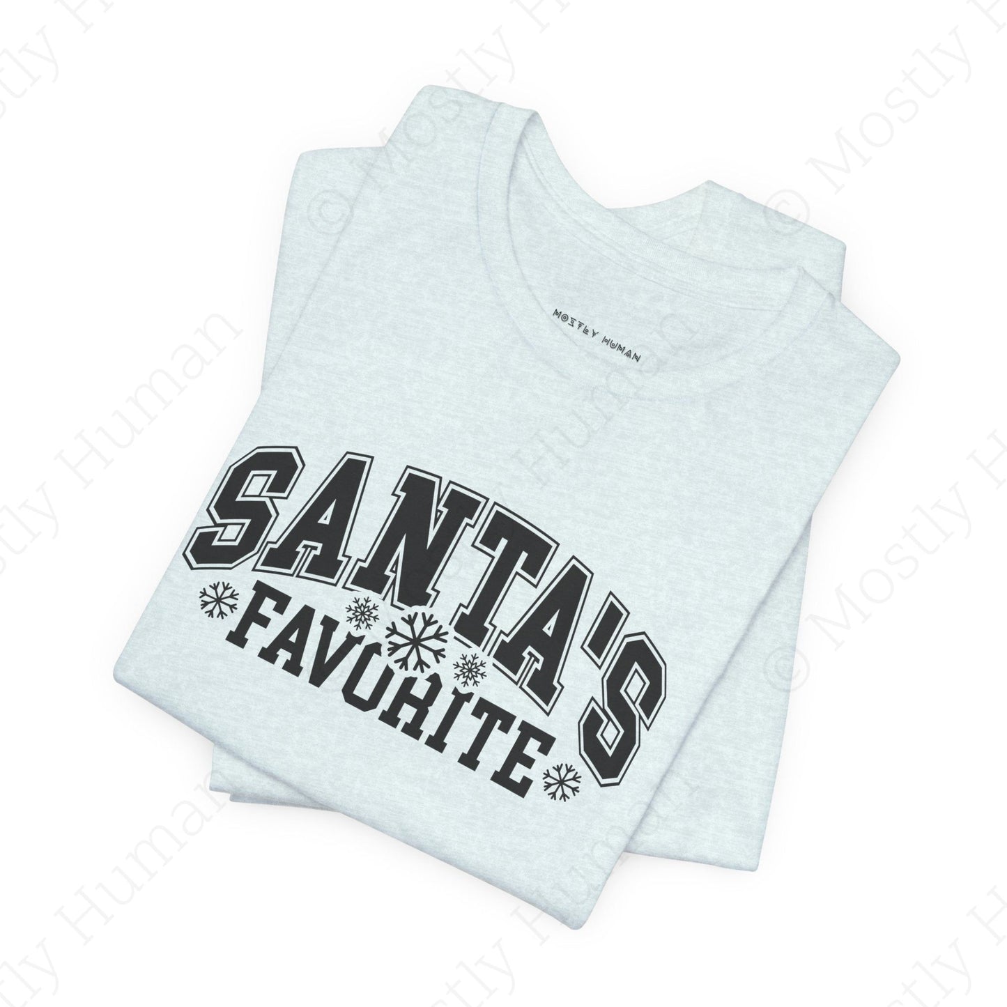 Santa's Favorite | Heather Ice Blue Unisex | Mostly Human