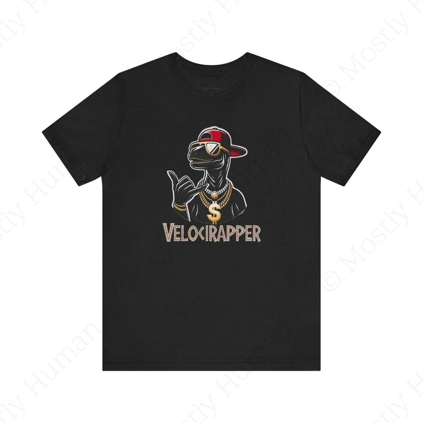 Velocirapper Dinosaur | Black Unisex | Mostly Human