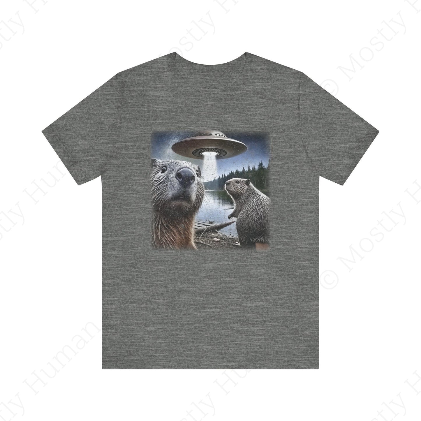 Beavers Selfie UFO | Deep Heather Unisex | Mostly Human