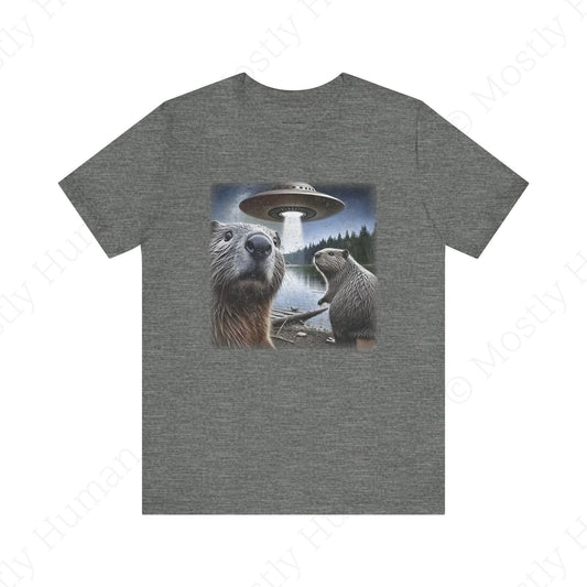 Beavers Selfie UFO | Deep Heather Unisex | Mostly Human