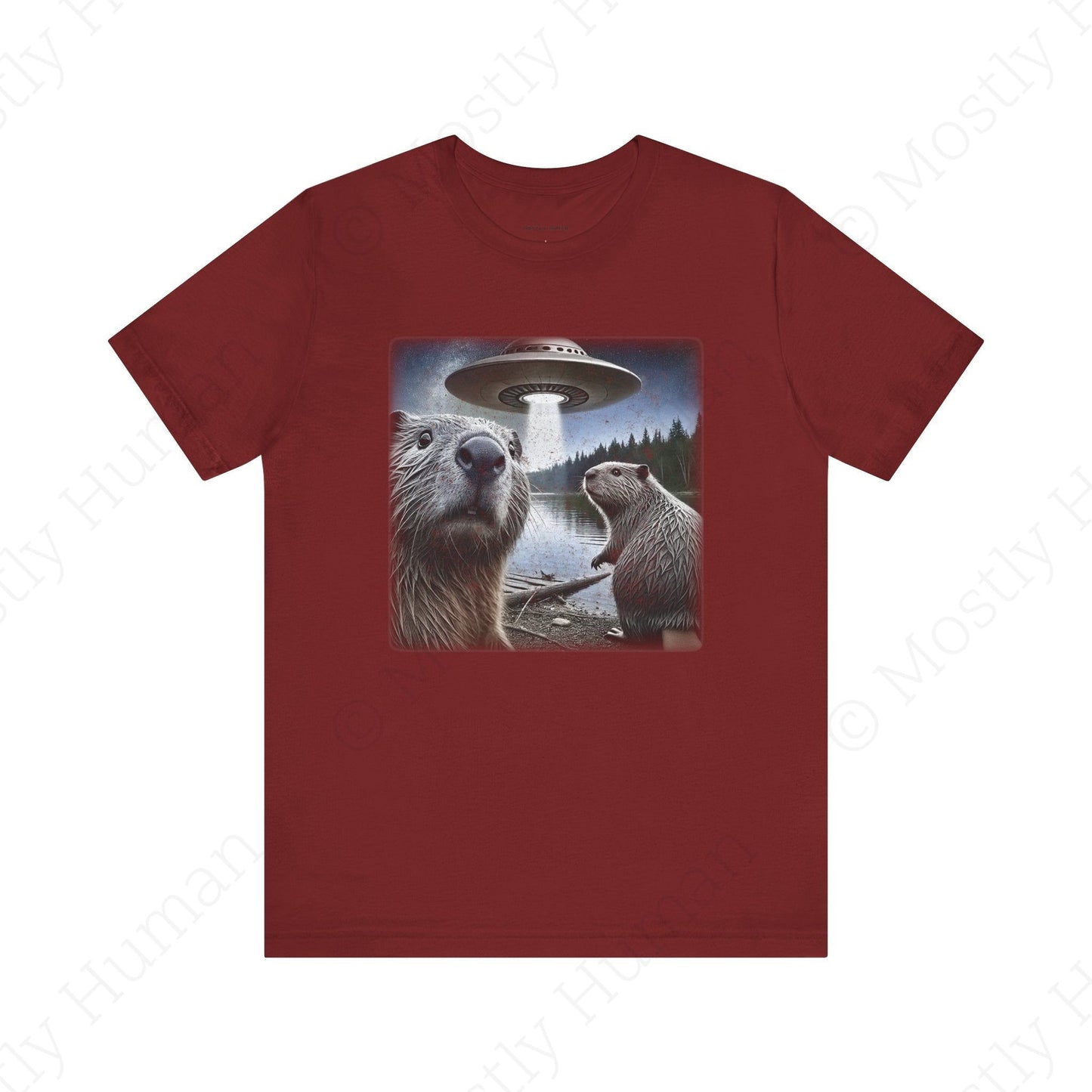 Beavers Selfie UFO | Cardinal Unisex | Mostly Human