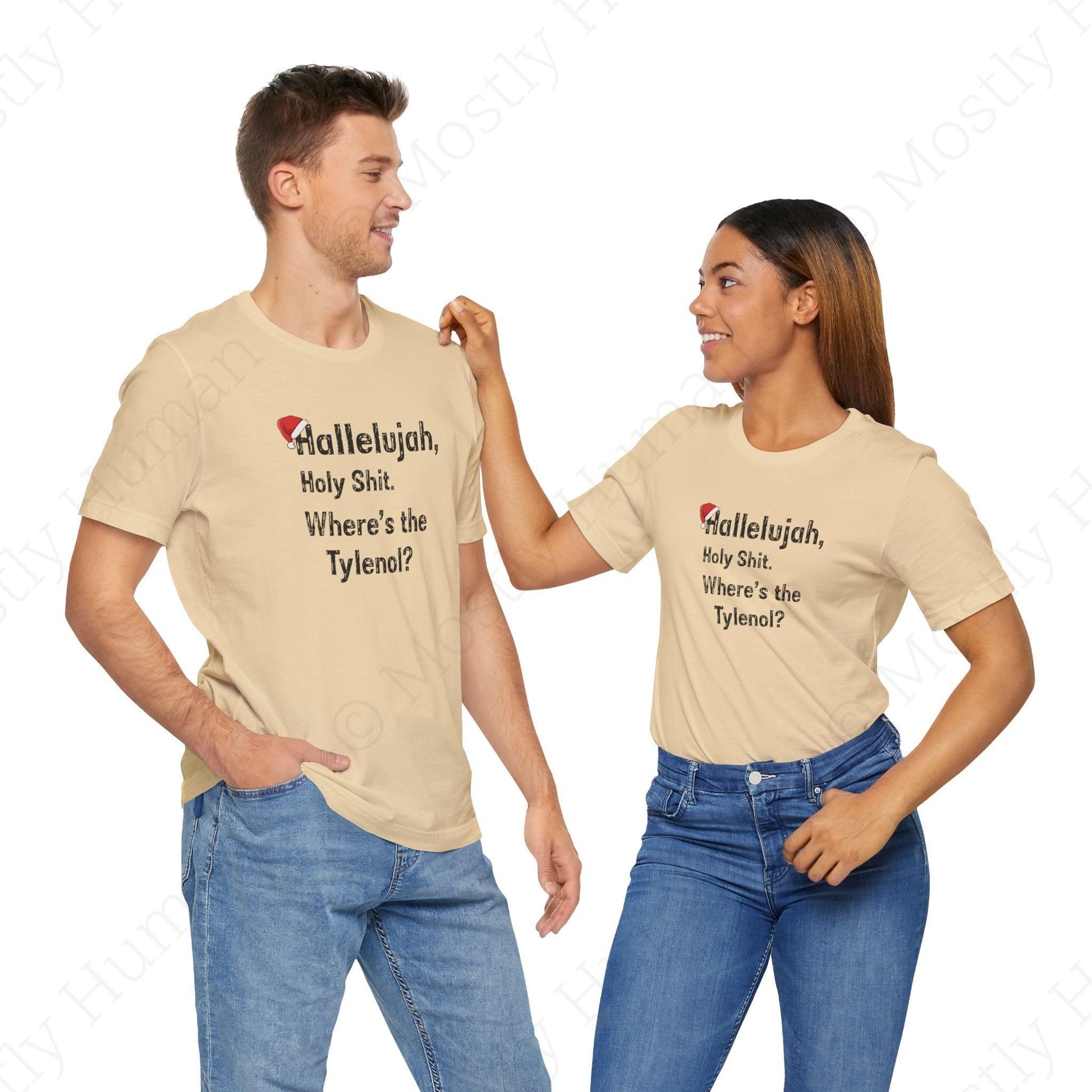 Hallelujah, Holy Sh*t – Funny Christmas | Soft Cream Unisex | Mostly Human