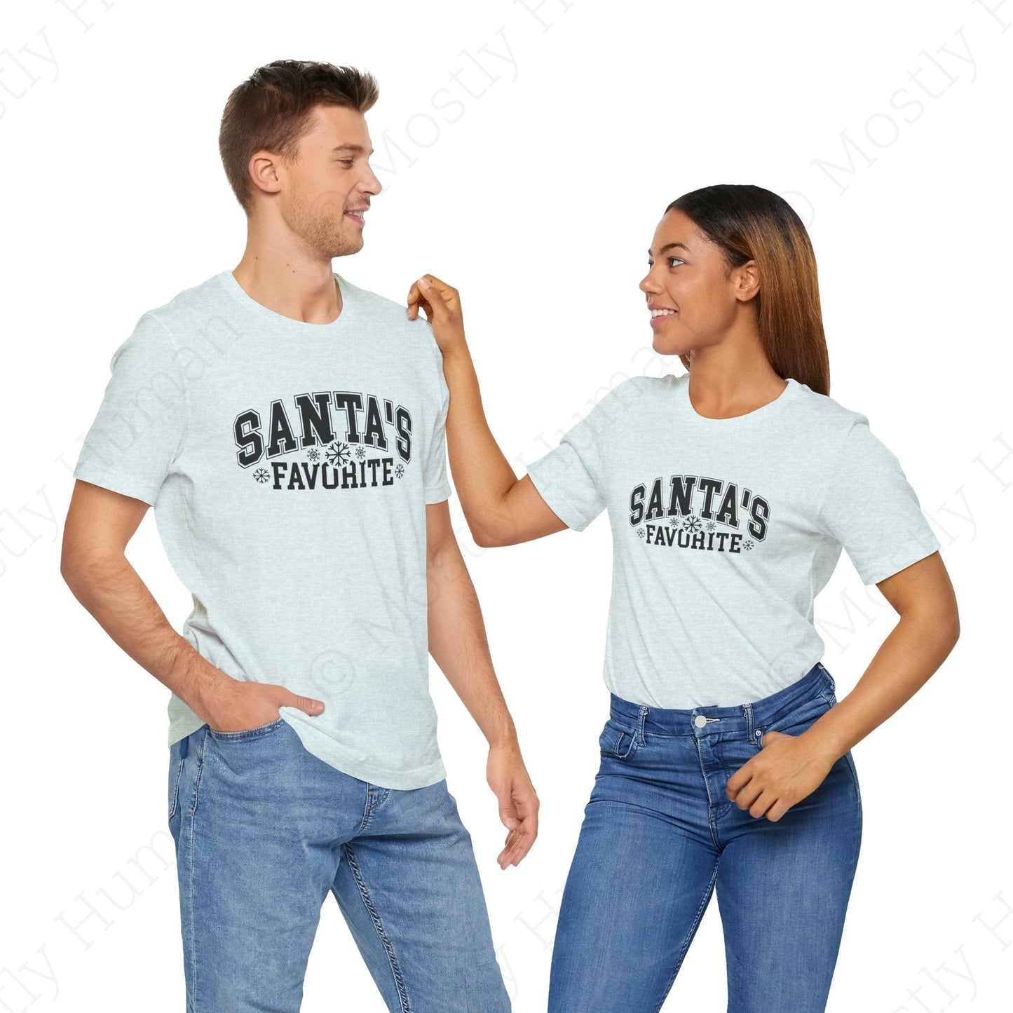 Santa's Favorite | Heather Ice Blue Unisex | Mostly Human