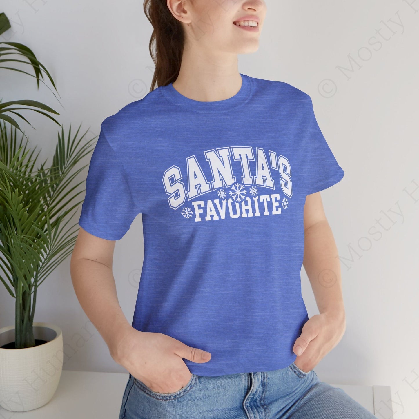 Santa's Favorite | Heather Columbia Blue Unisex | Mostly Human