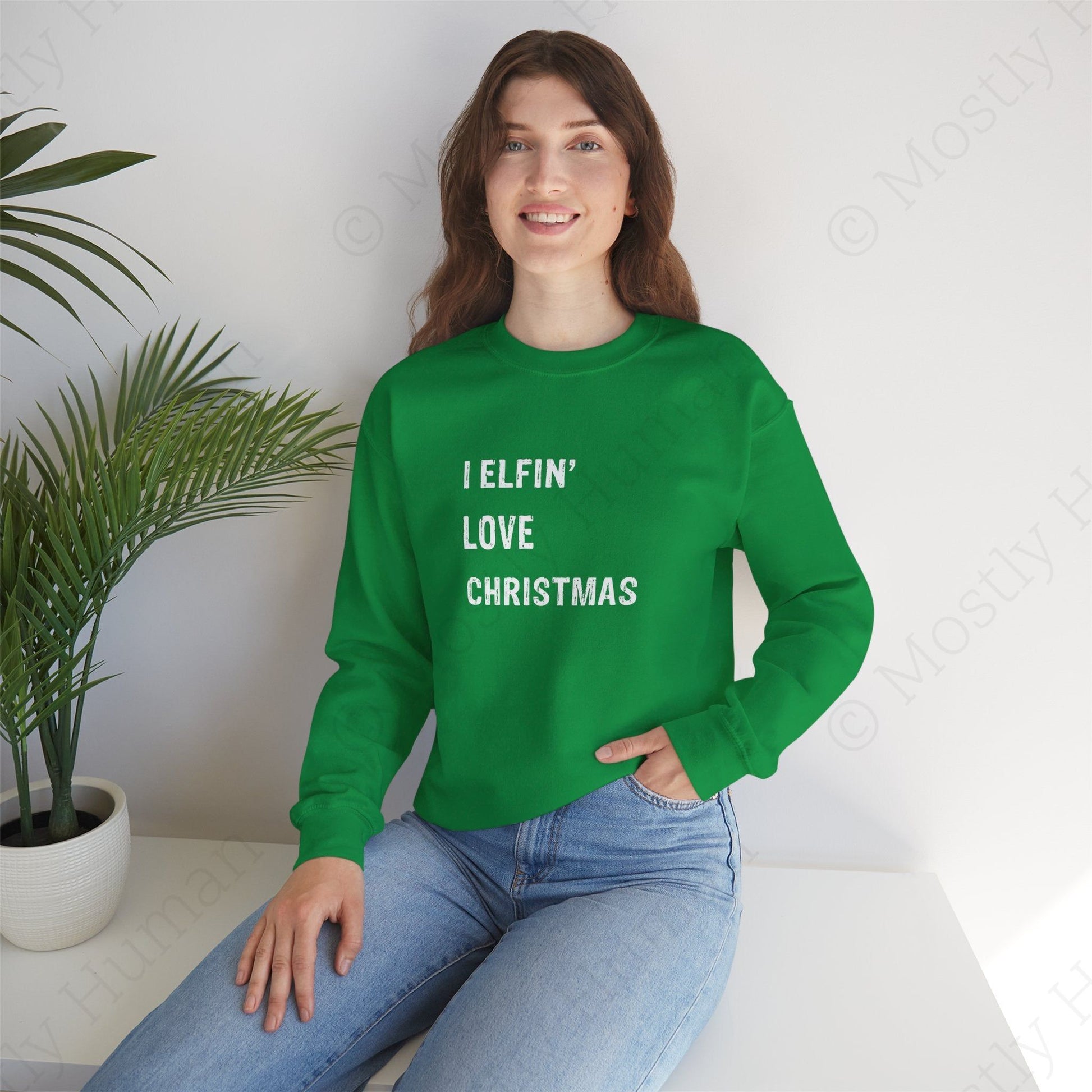 I Elfin' Love Christmas | Irish Green Unisex | Mostly Human