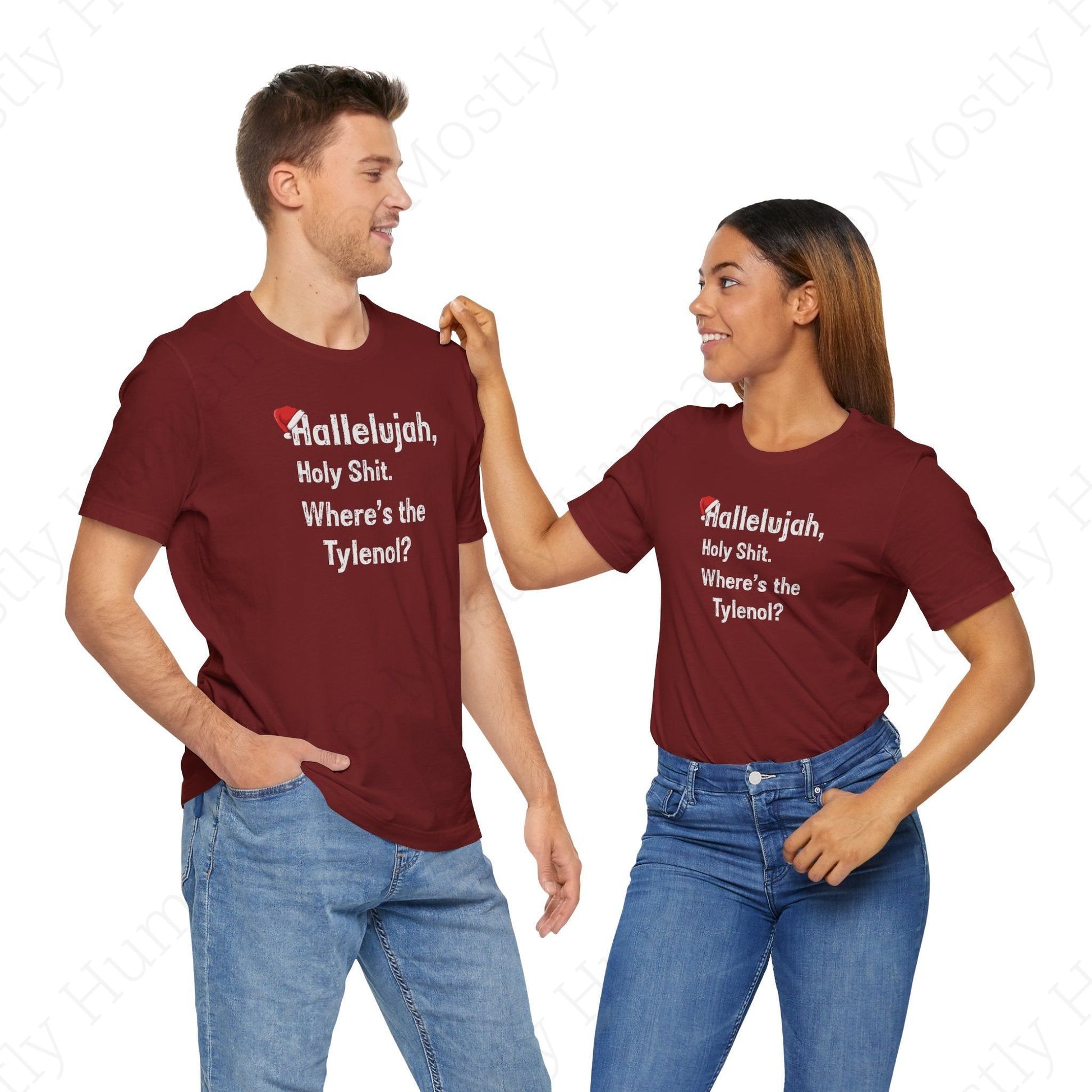 Hallelujah, Holy Sh*t – Funny Christmas | Cardinal Unisex | Mostly Human