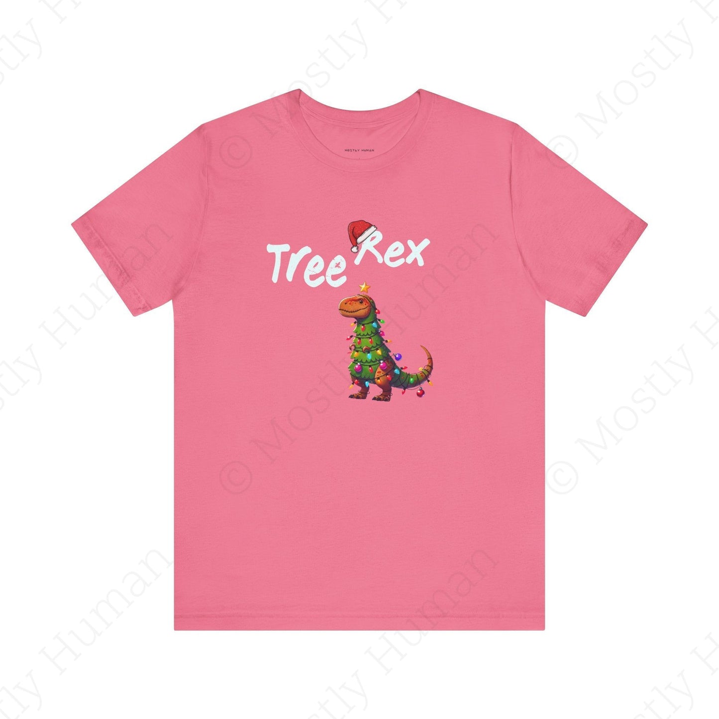 Tree Rex Christmas | Charity Pink Unisex | Mostly Human