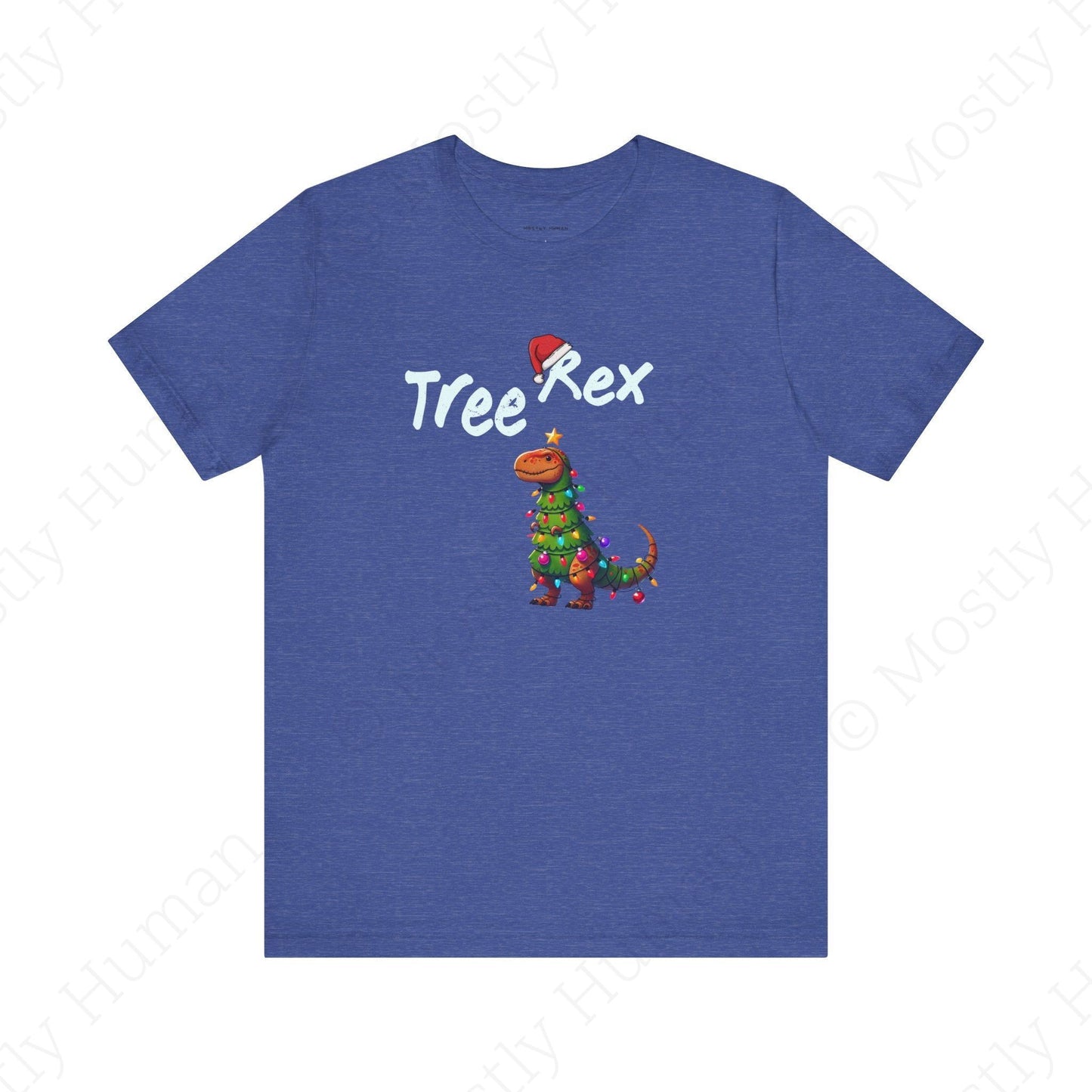 Tree Rex Christmas | Heather True Royal Unisex | Mostly Human