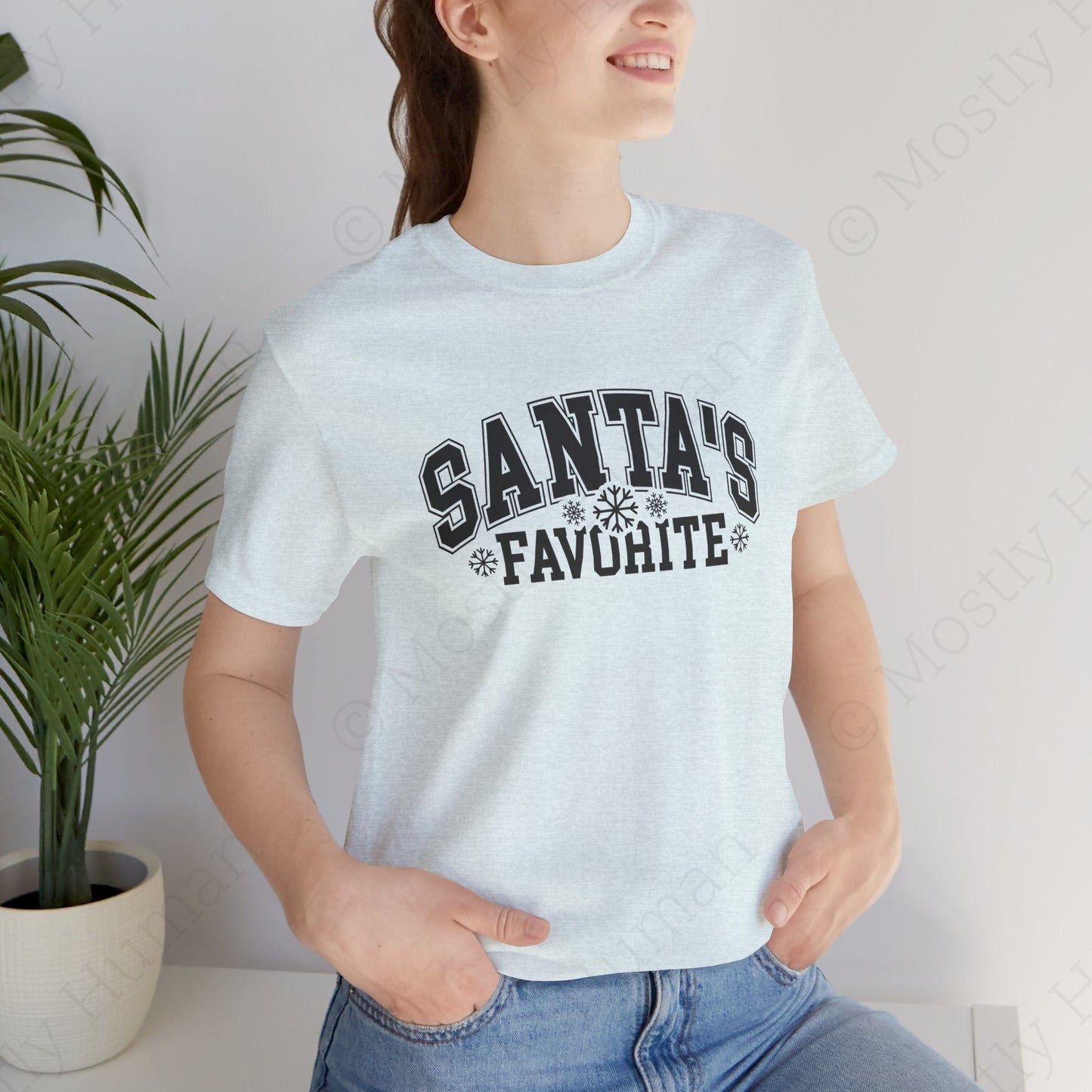 Santa's Favorite | Heather Ice Blue Unisex | Mostly Human