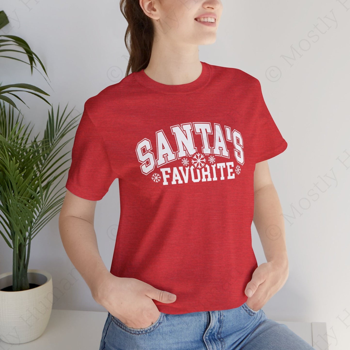 Santa's Favorite | Heather Red Unisex | Mostly Human