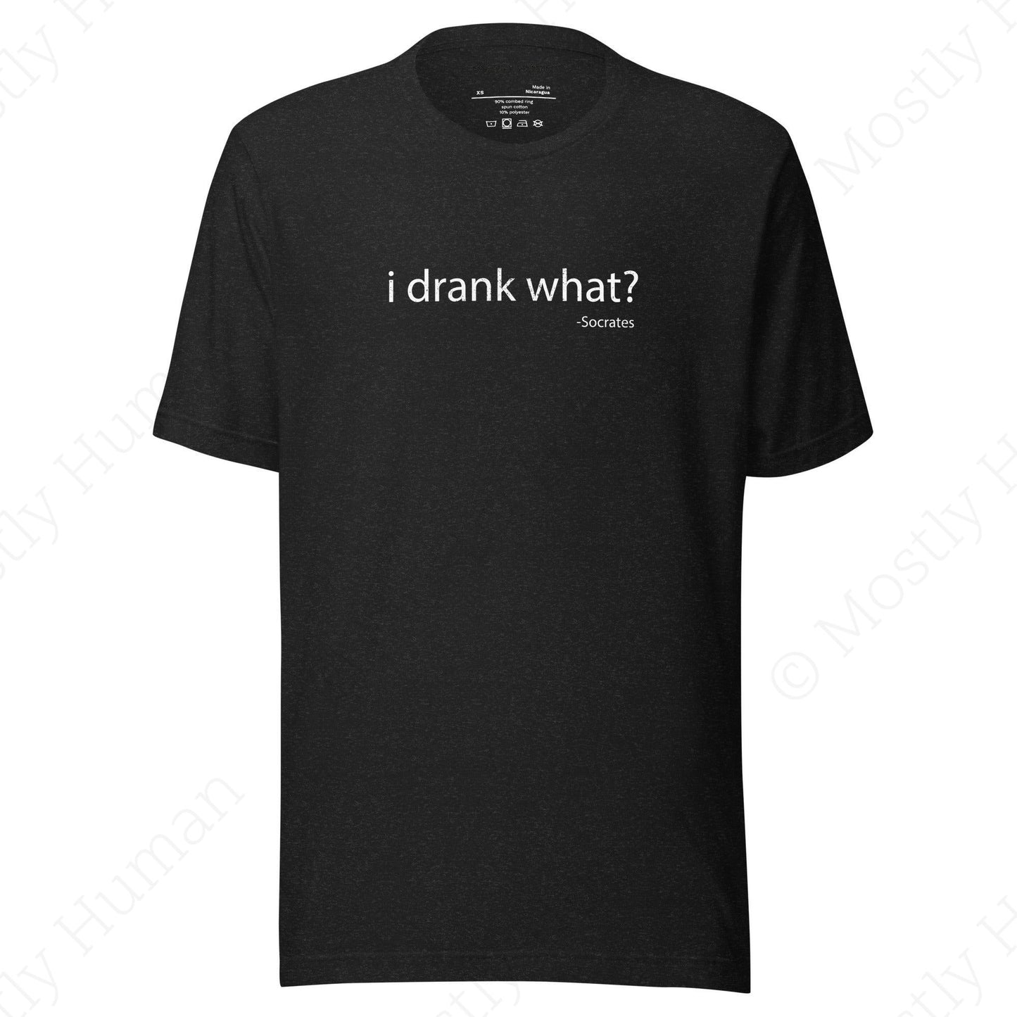 I Drank What? Dark Colors | Black Heather Unisex | Mostly Human