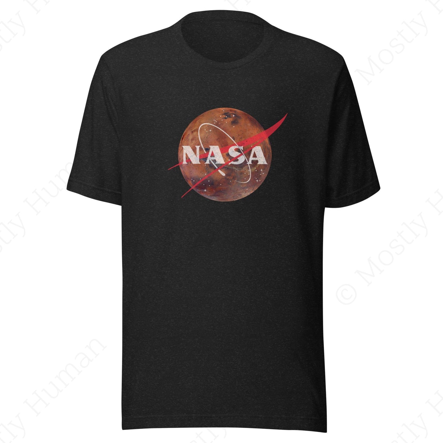 NASA Mars Logo | Black Heather Unisex | Mostly Human