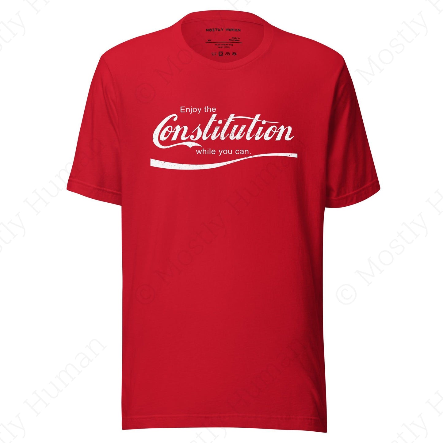 Enjoy the Constitution While You Can | Red Unisex | Mostly Human