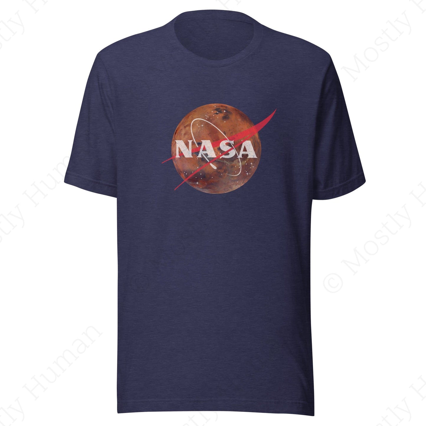 NASA Mars Logo | Heather Midnight Navy Unisex | Mostly Human