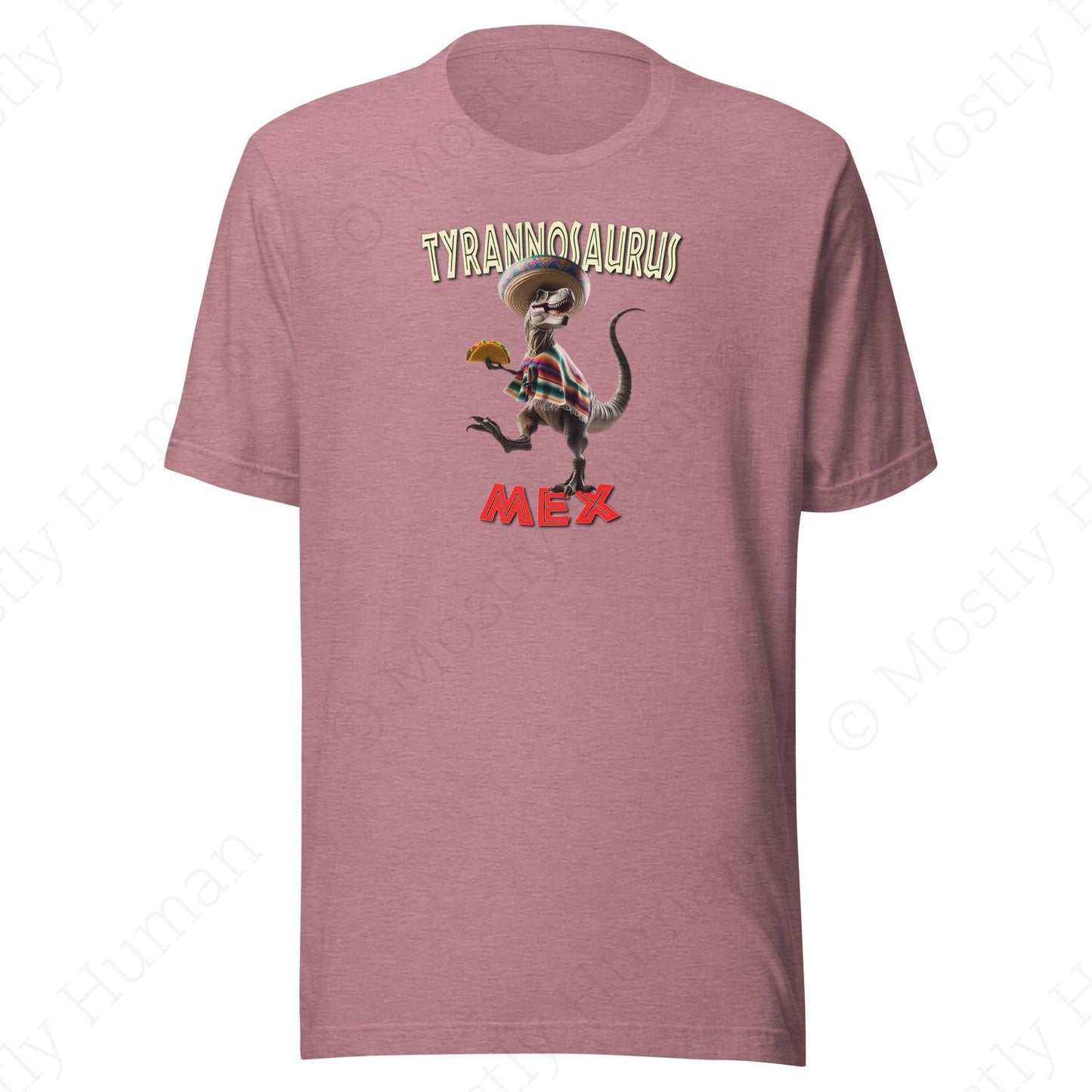 T-Mex Tyrannosaurus Mex Taco | Heather Orchid Unisex | Mostly Human