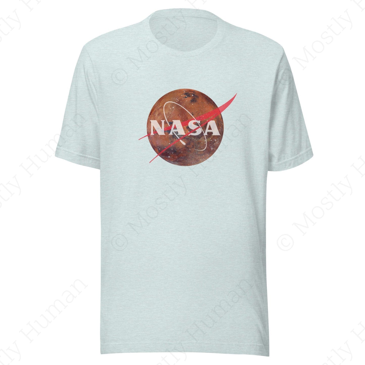 NASA Mars Logo | Heather Prism Ice Blue Unisex | Mostly Human