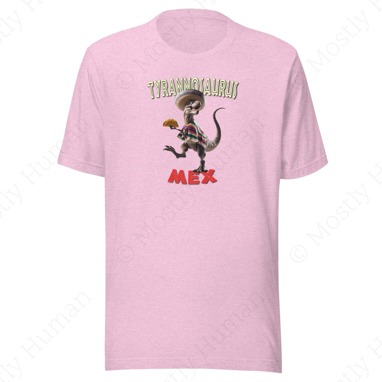 T-Mex Tyrannosaurus Mex Taco | Heather Prism Lilac Unisex | Mostly Human