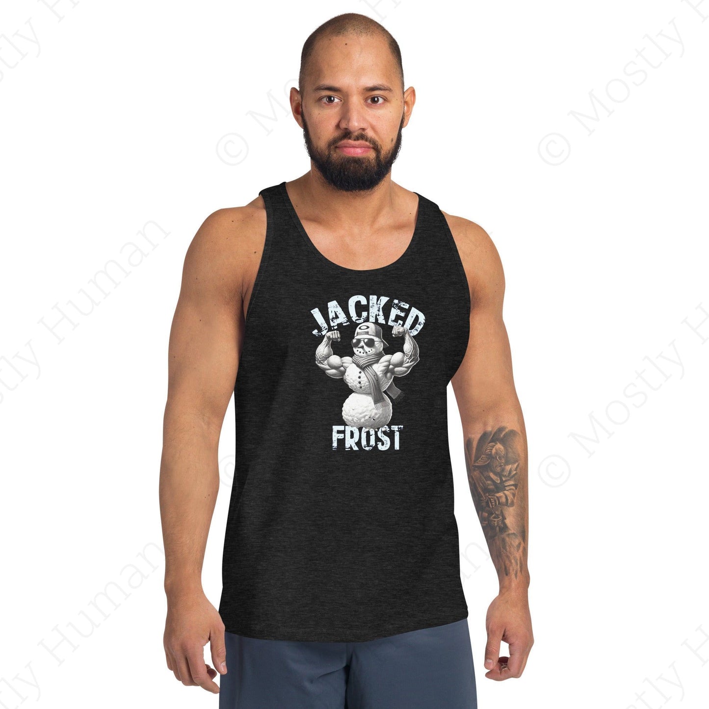 Jacked Frost | Charcoal-Black Triblend Male | Mostly Human