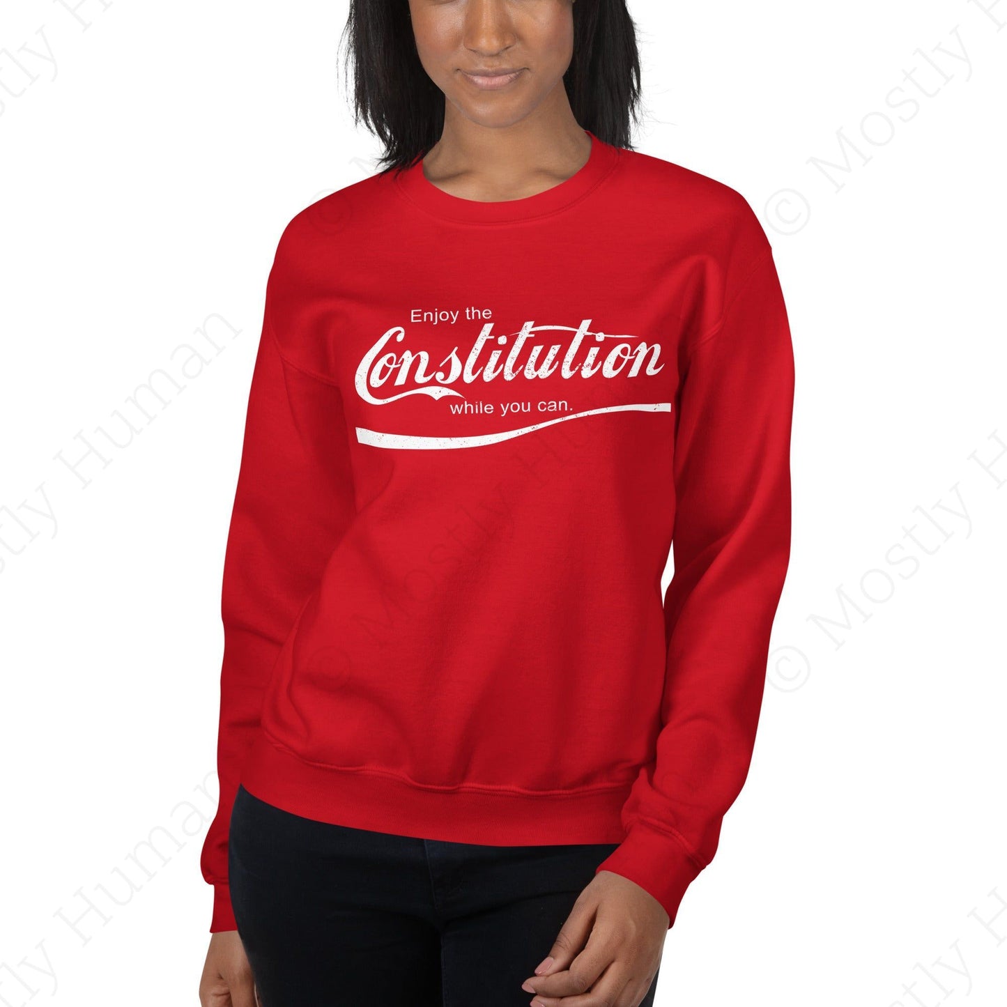 Enjoy The Constitution While You Can | Red Unisex | Mostly Human