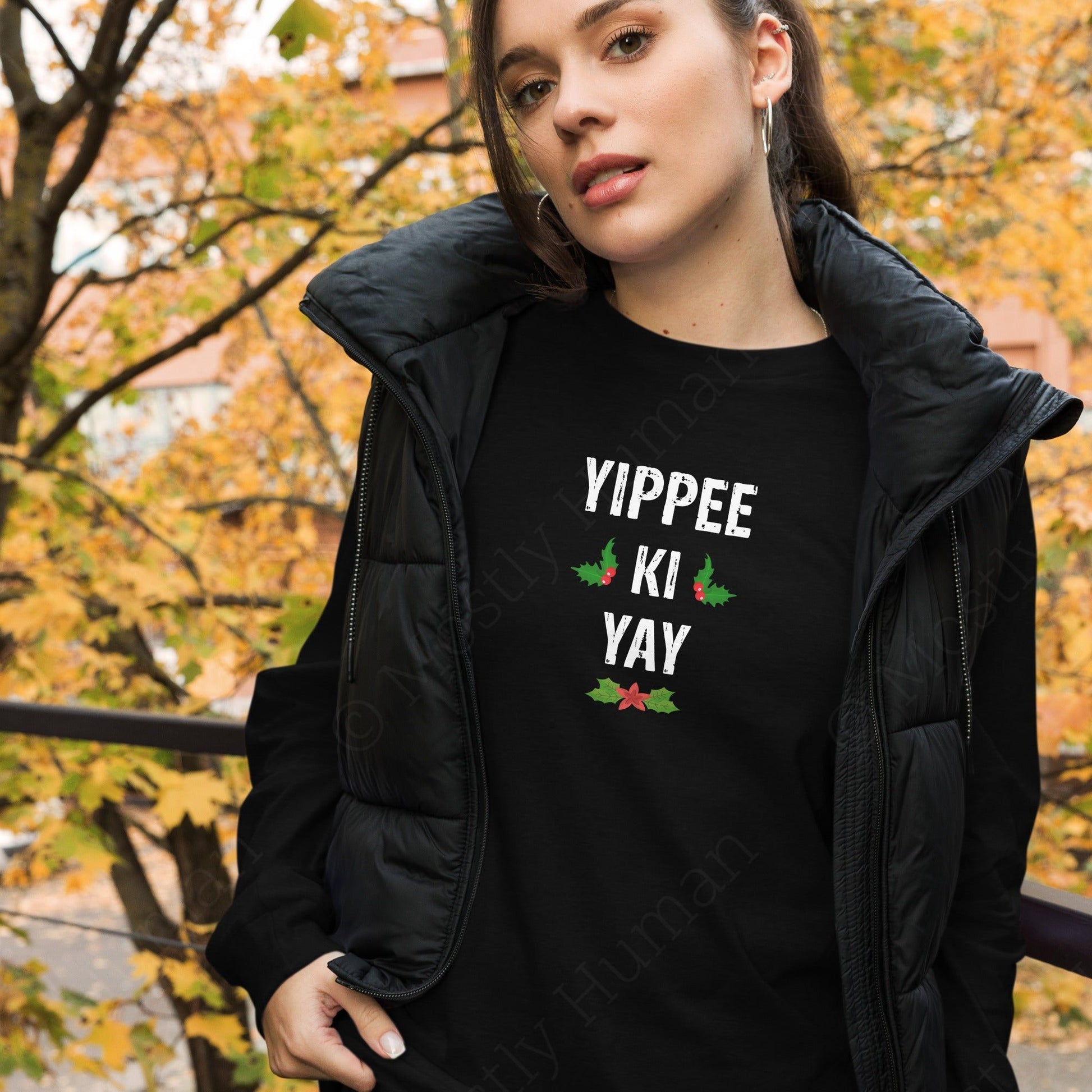 Yippee-Ki-Yay Christmas | Black Heather Unisex | Mostly Human