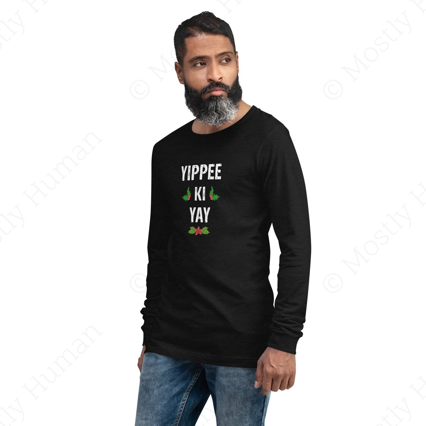 Yippee-Ki-Yay Christmas | Black Heather Unisex | Mostly Human