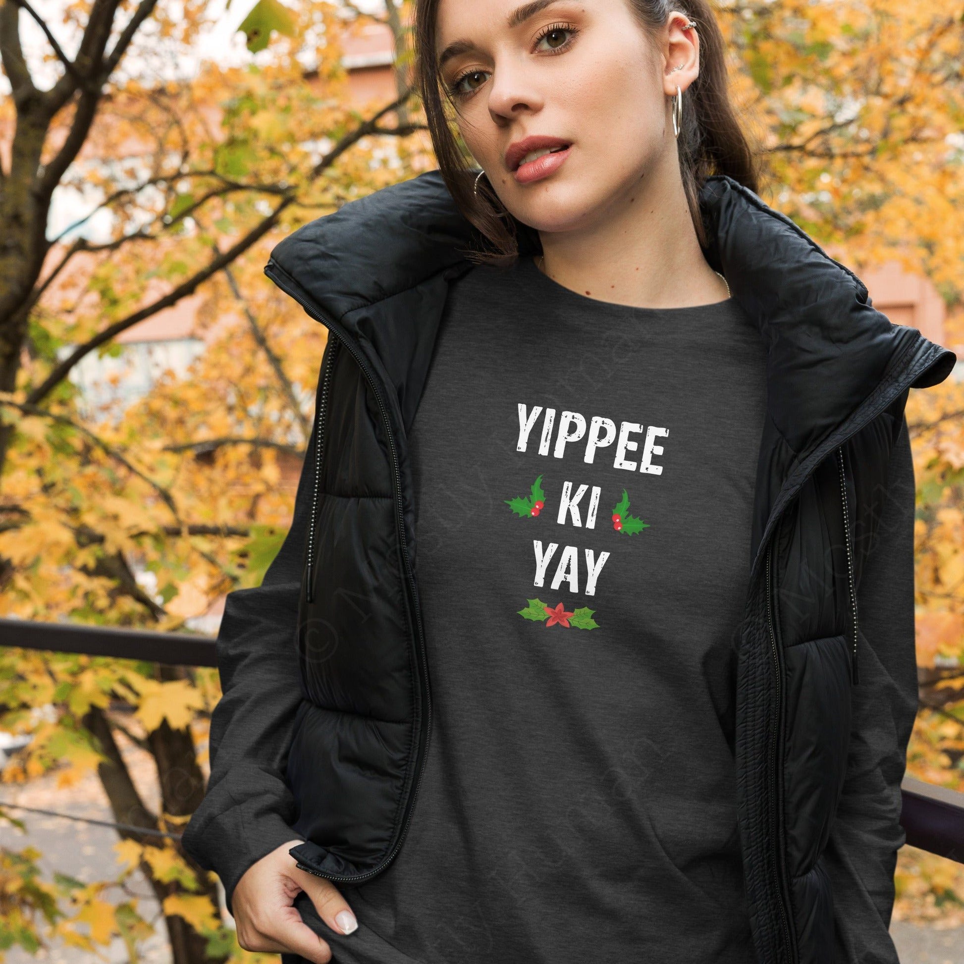 Yippee-Ki-Yay Christmas | Dark Grey Heather Unisex | Mostly Human