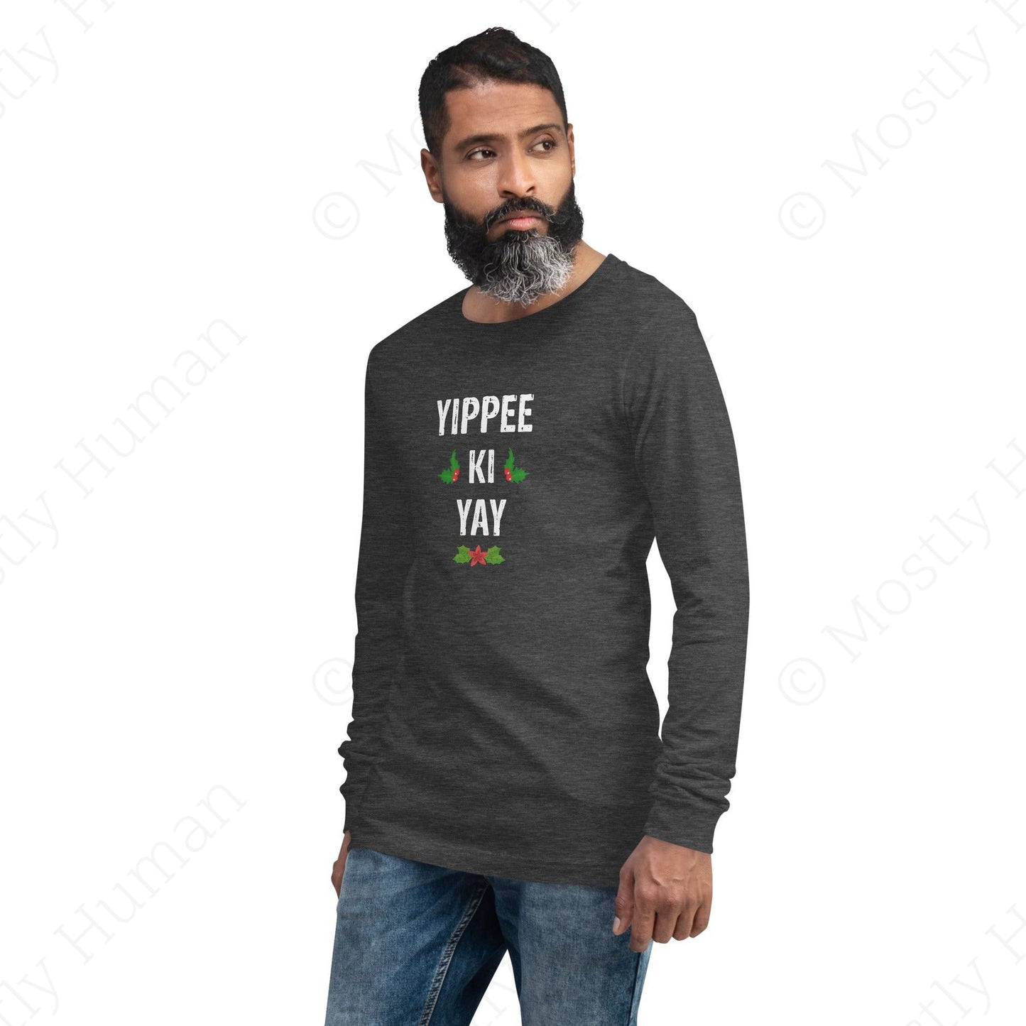 Yippee-Ki-Yay Christmas | Dark Grey Heather Unisex | Mostly Human