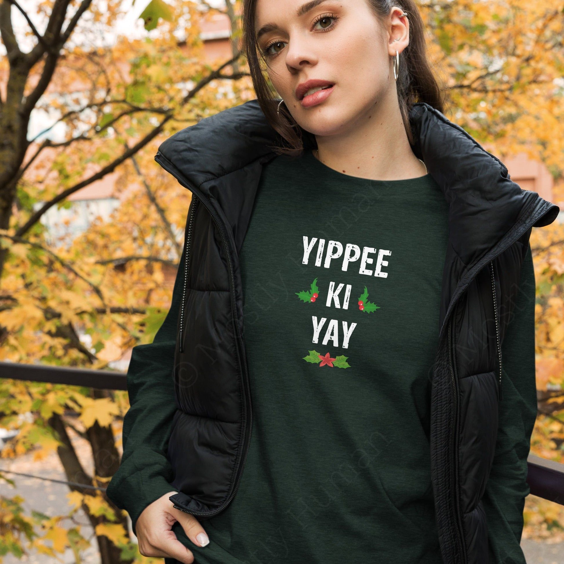 Yippee-Ki-Yay Christmas | Heather Forest Unisex | Mostly Human