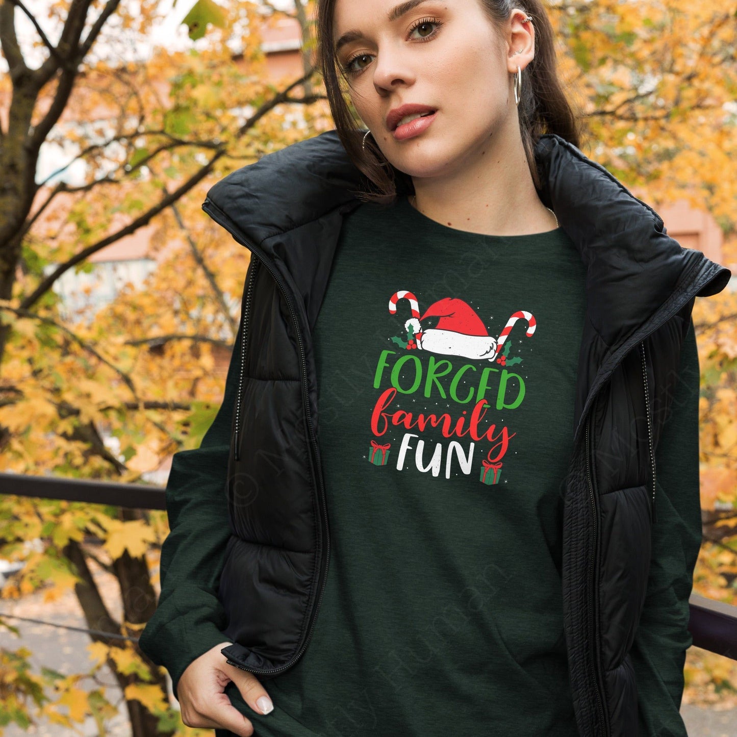 Forced Family Fun Christmas | Heather Forest Unisex | Mostly Human