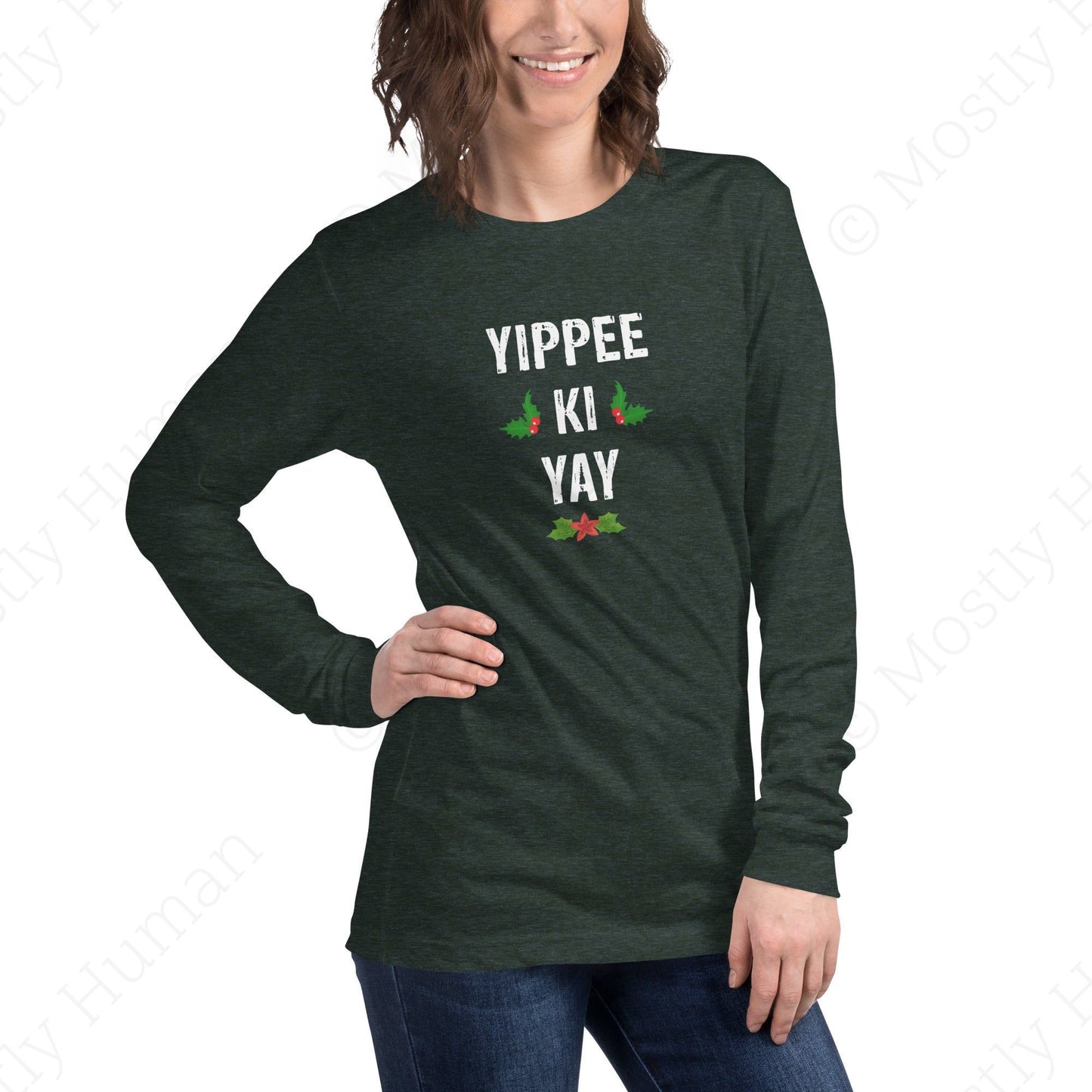 Yippee-Ki-Yay Christmas | Heather Forest Unisex | Mostly Human