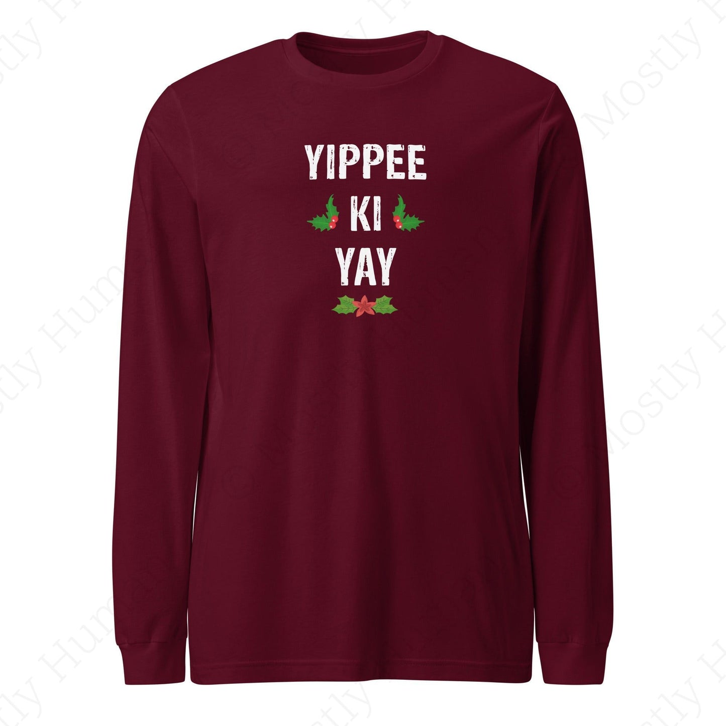 Yippee-Ki-Yay Christmas | Maroon Unisex | Mostly Human