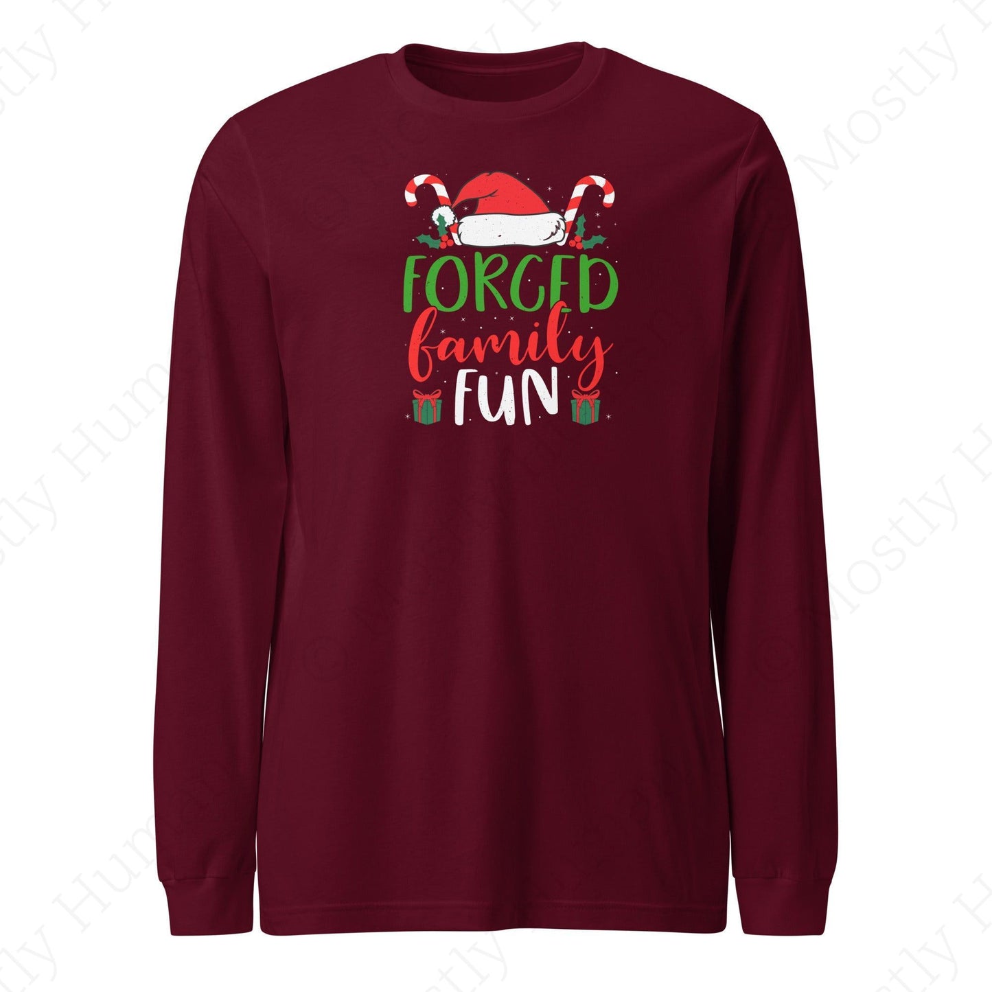 Forced Family Fun Christmas | Maroon Unisex | Mostly Human