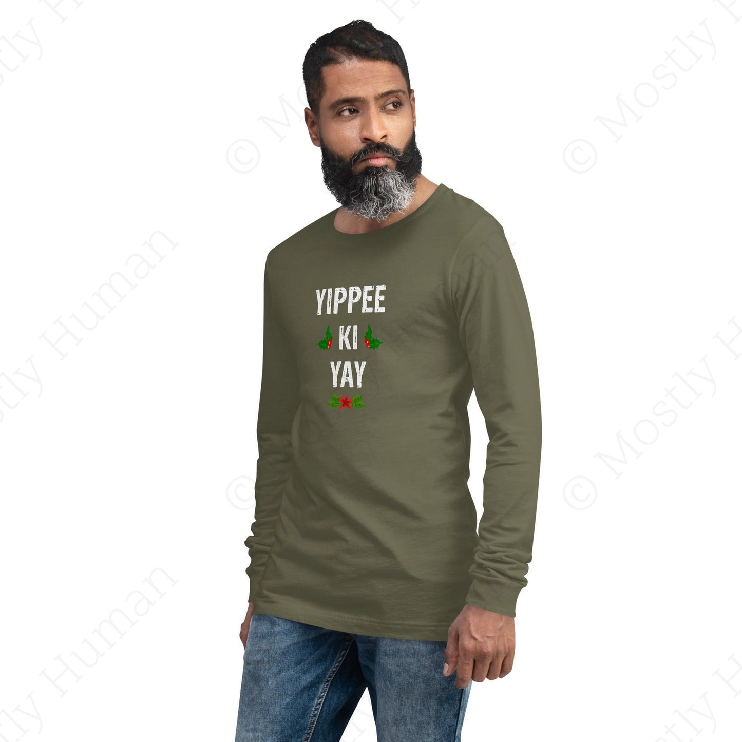 Yippee-Ki-Yay Christmas | Military Green Unisex | Mostly Human