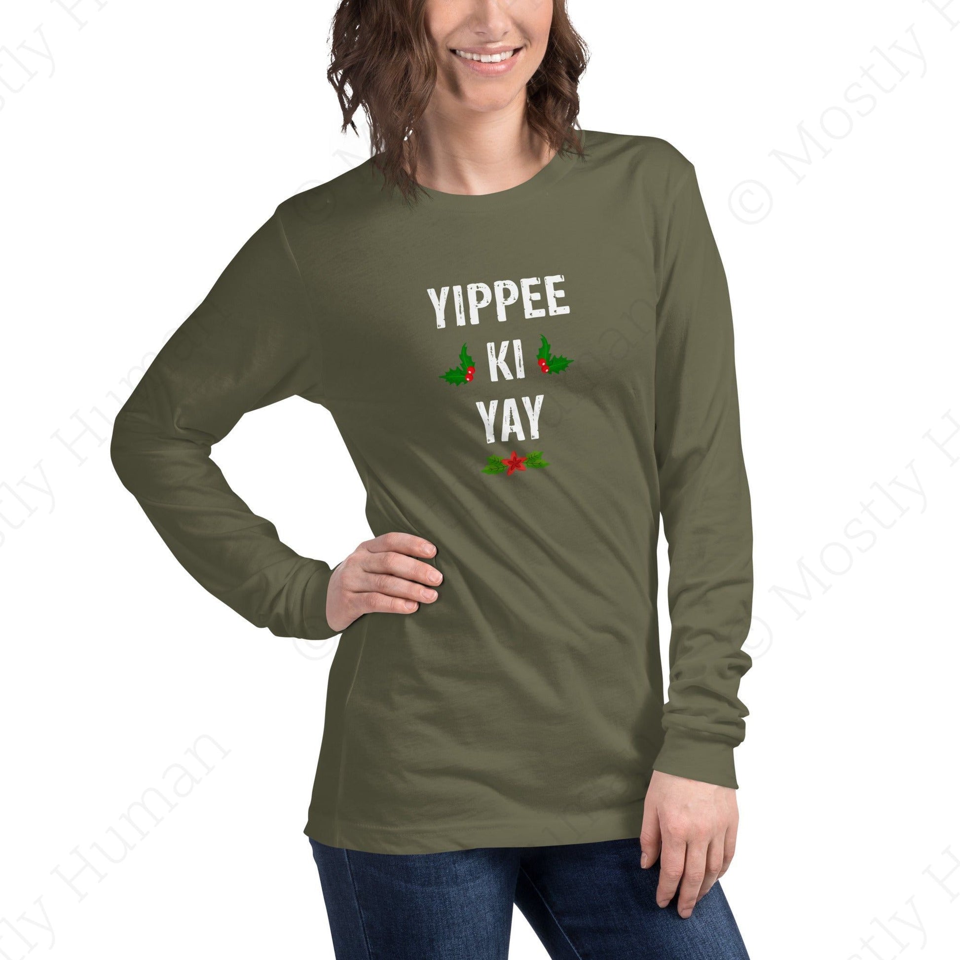 Yippee-Ki-Yay Christmas | Military Green Unisex | Mostly Human