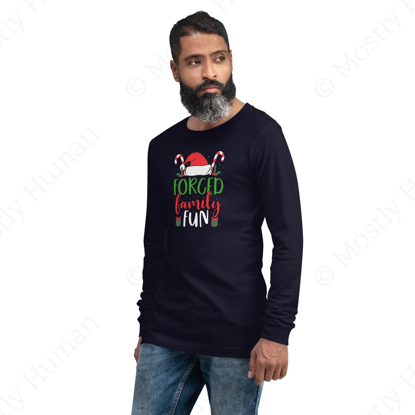 Forced Family Fun Christmas | Navy Unisex | Mostly Human