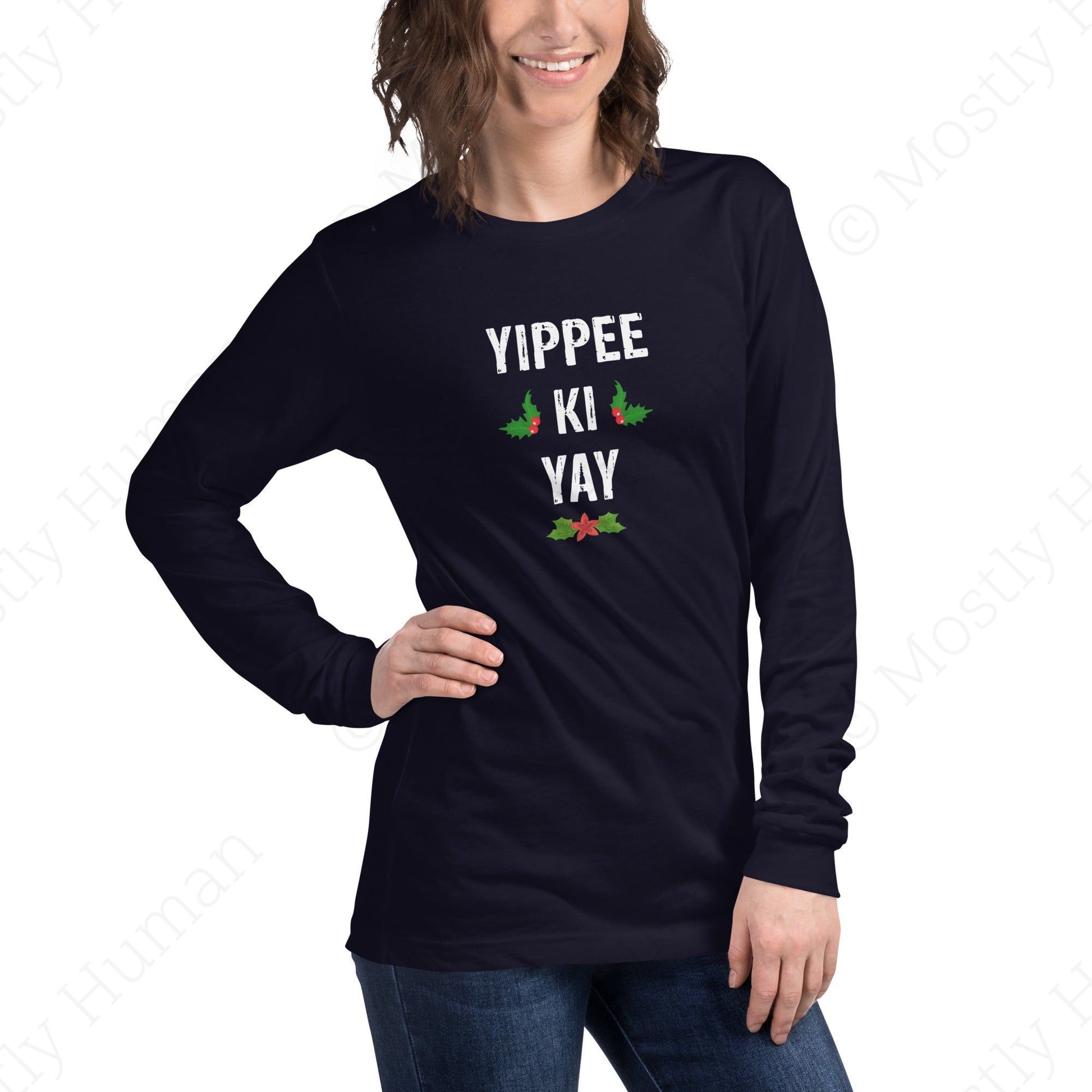 Yippee-Ki-Yay Christmas | Navy Unisex | Mostly Human