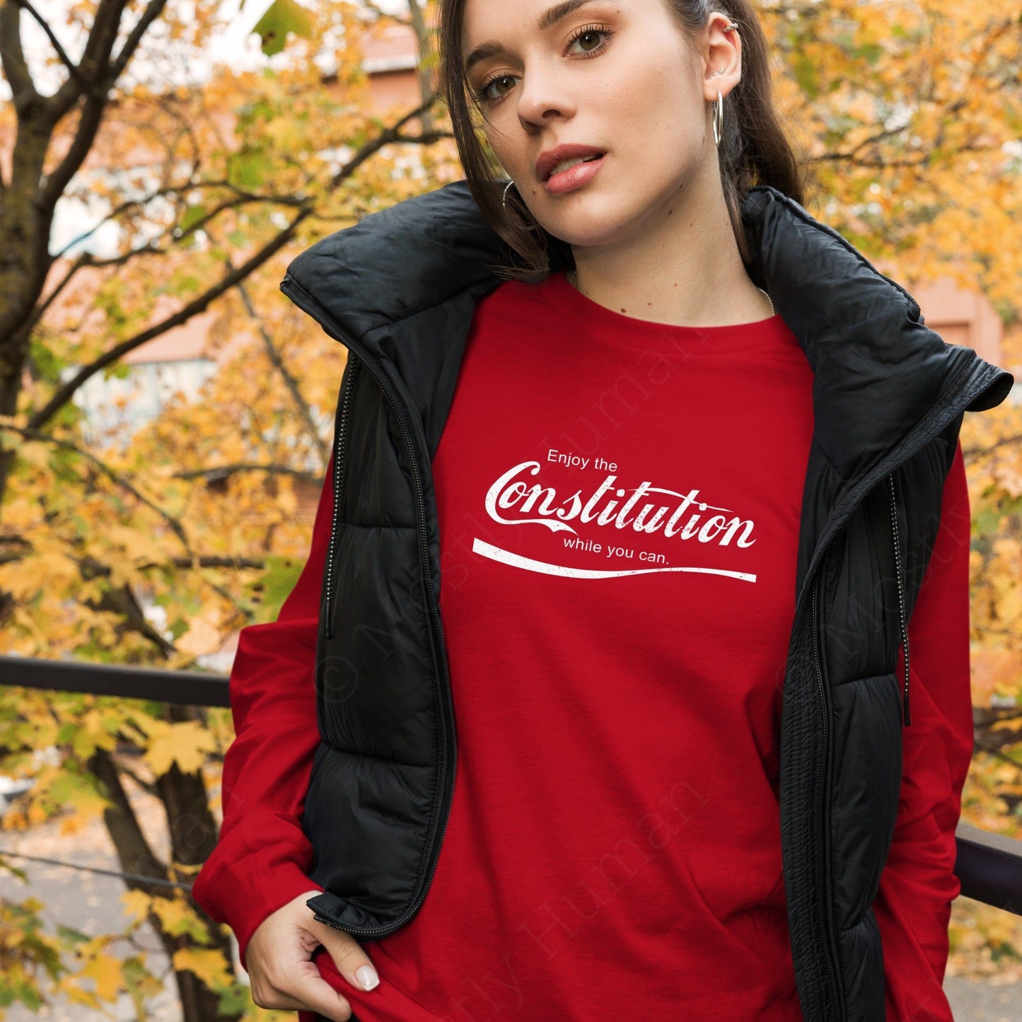 Enjoy The Constitution While You Can | Red Unisex | Mostly Human