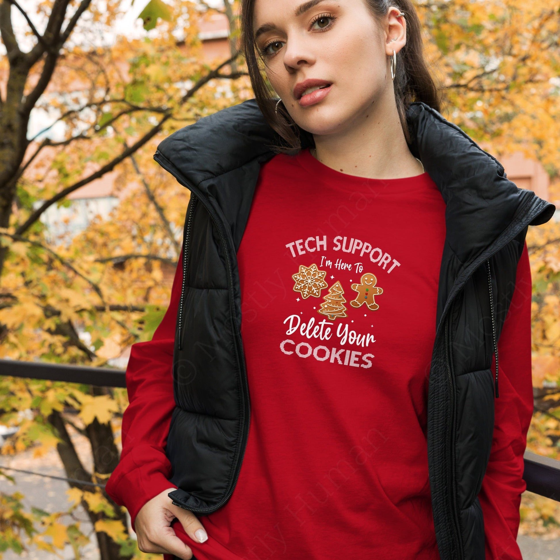 Tech Support Delete Your Cookies | Red Unisex | Mostly Human